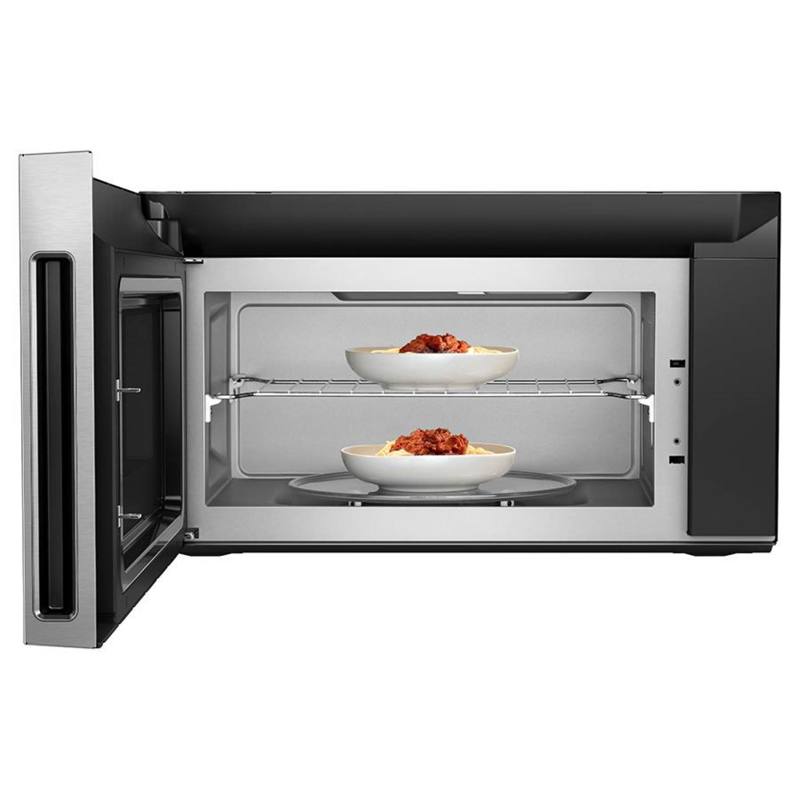 Microondas Campana Whirlpool 2.1 p3 WMH75021HZ de 76 cms Acero Inoxidable