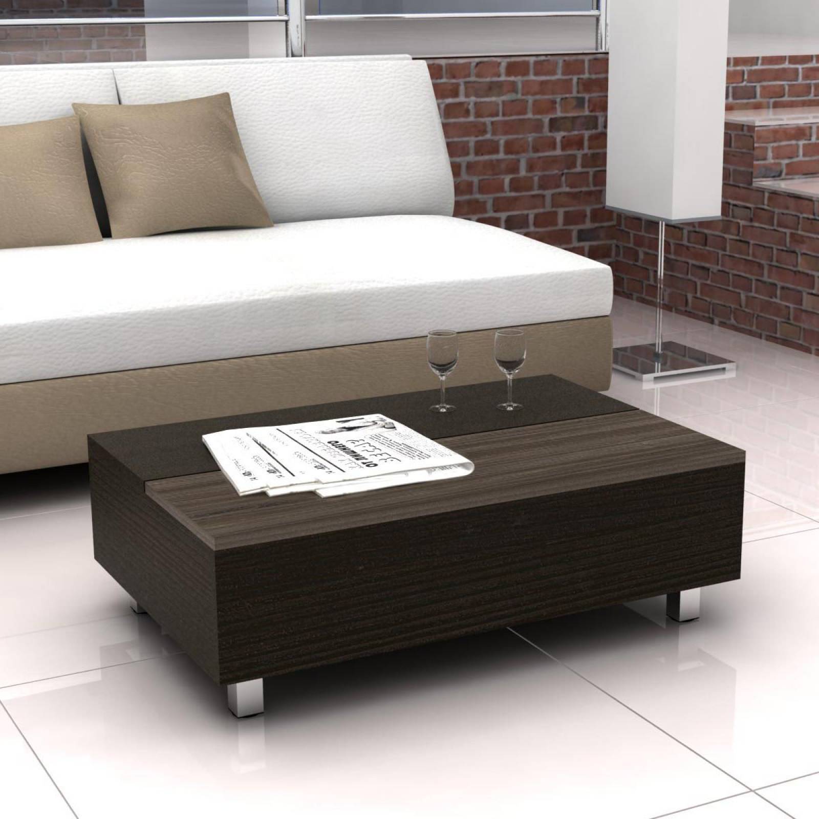 MESA DE CENTRO UMBRA MARCA EXCELSIOR COLOR CHOCOLATE