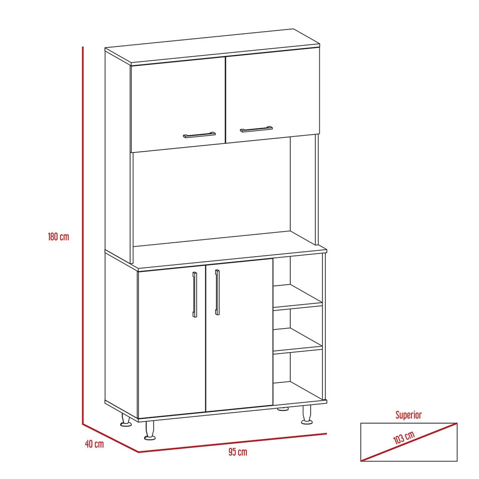 MUEBLE ALACENA 95 COLOR BLANCO MARCA EXCELSIOR