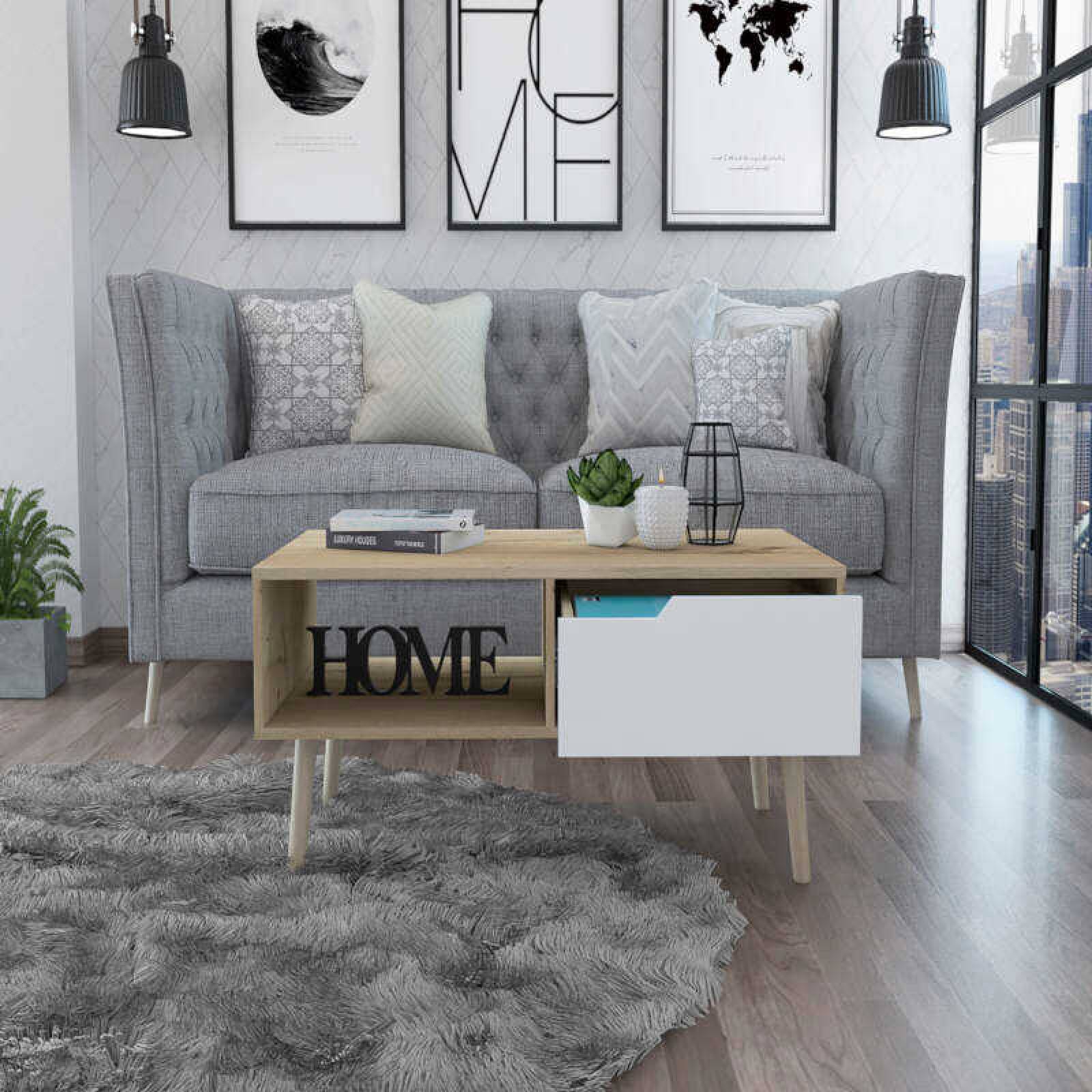 Mesa de centro Oslo Duna Blanco