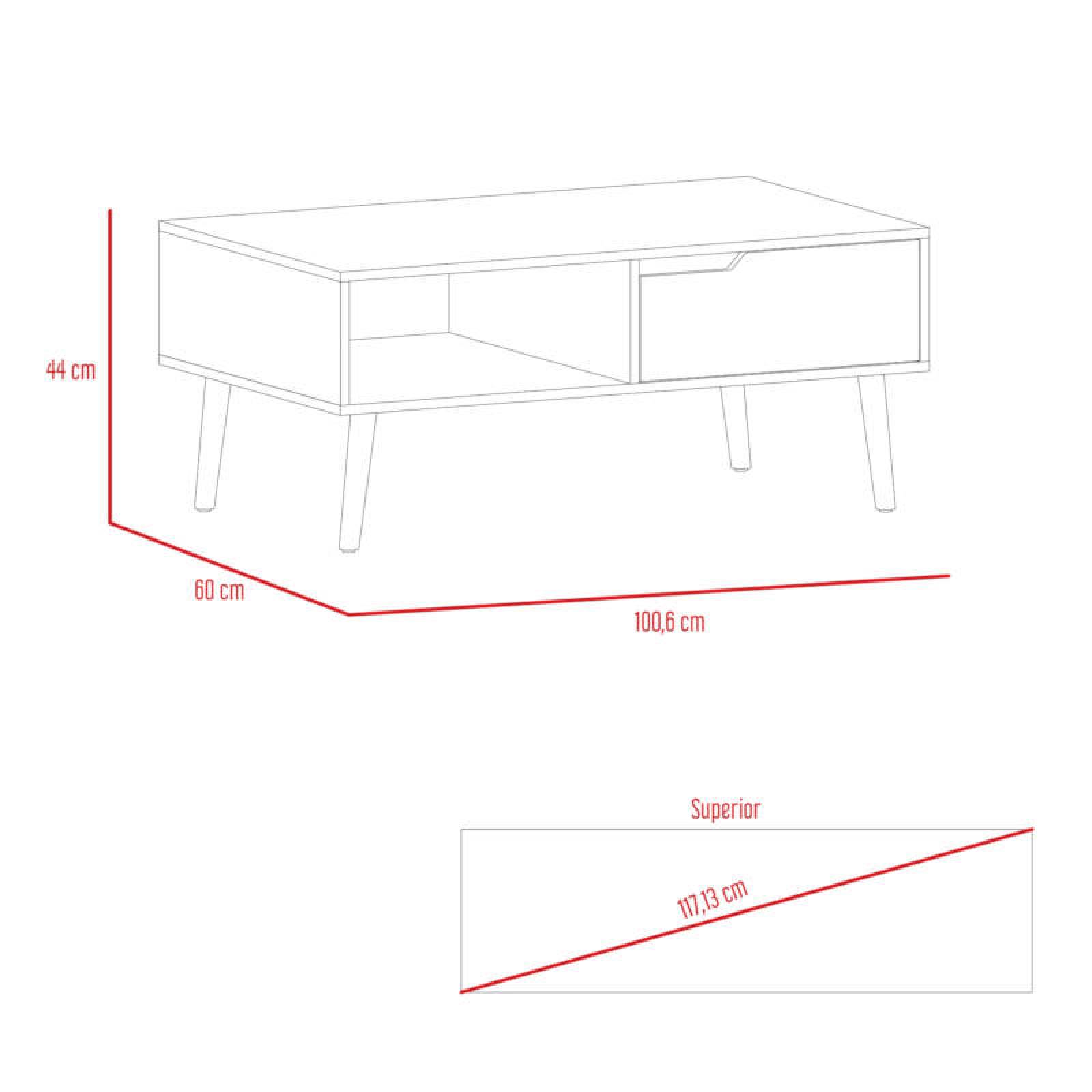 Mesa de centro Oslo Duna Blanco