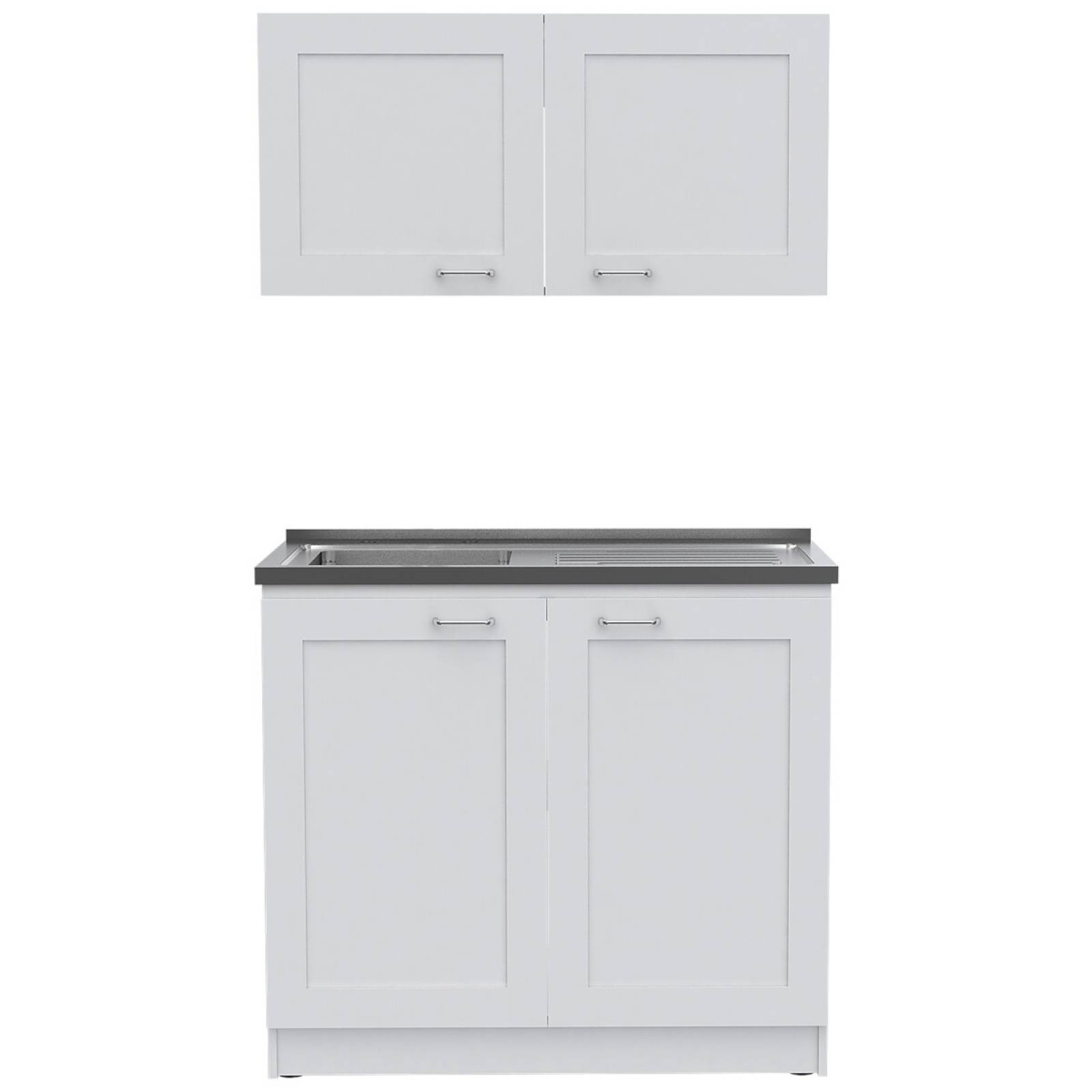 MODULO DE COCINA CON TARJA MODELO STAR ZURICH MARCA EXCELSIOR COLOR BLANCO