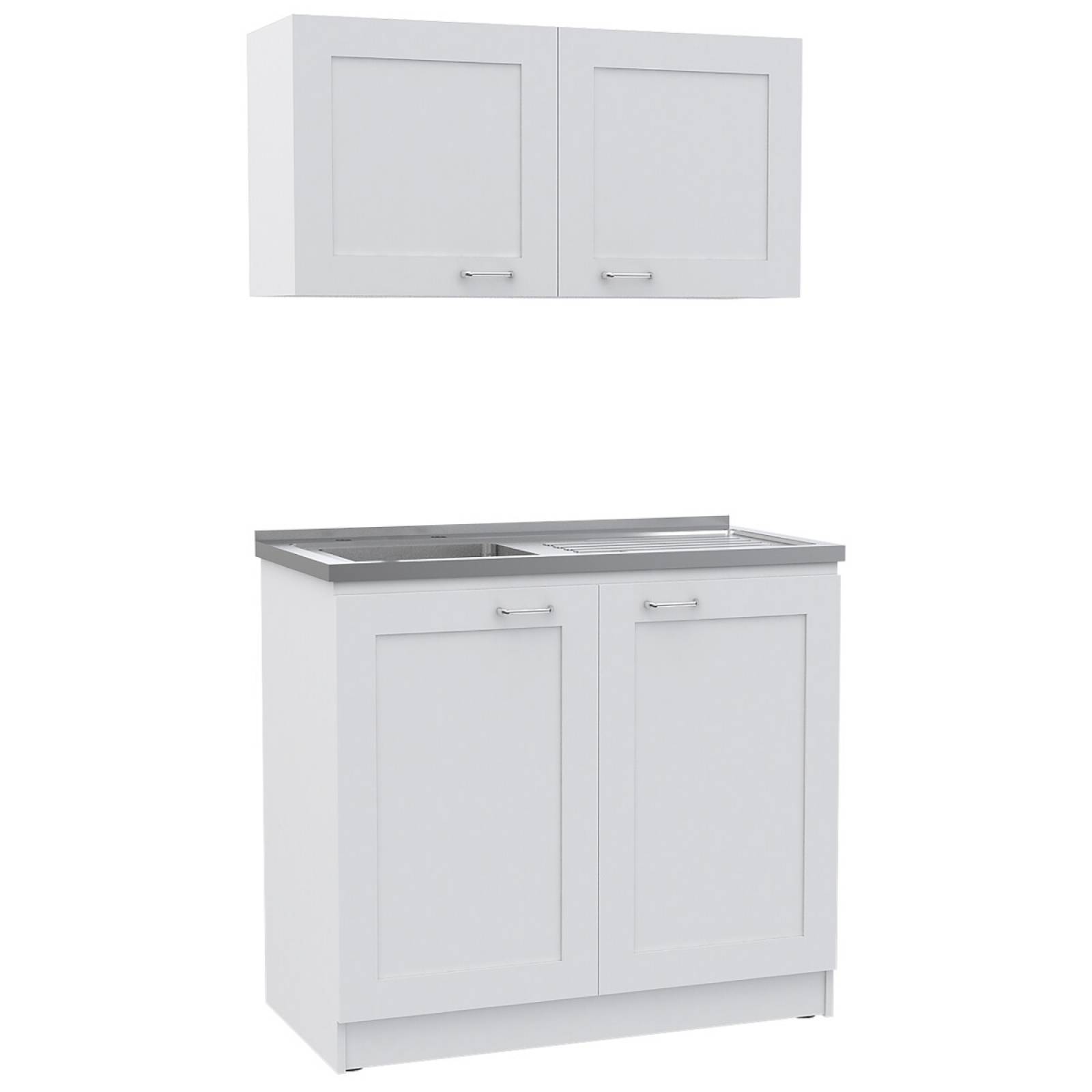 MODULO DE COCINA CON TARJA MODELO STAR ZURICH MARCA EXCELSIOR COLOR BLANCO