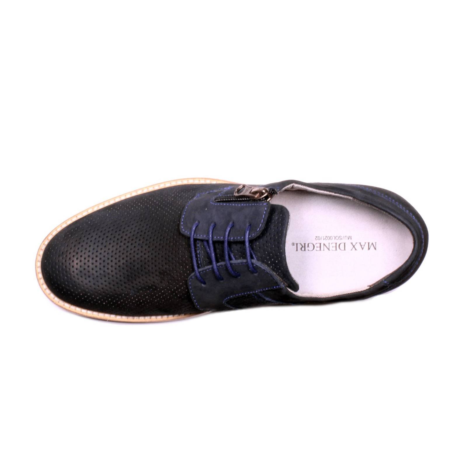 Zapato Casual Break Azul Max Denegri +7cms De Altura