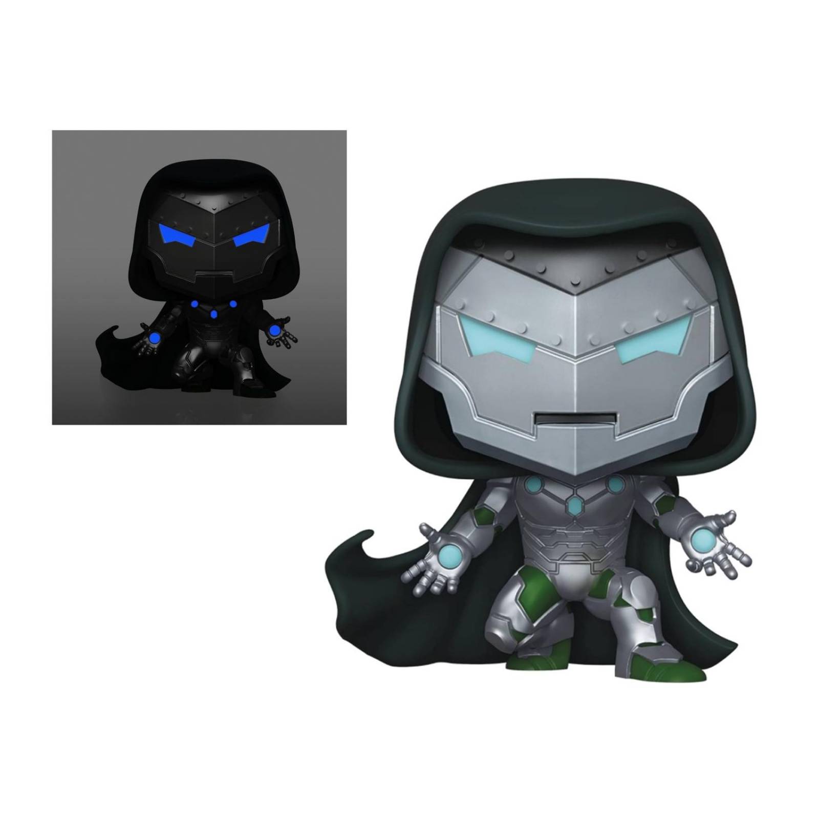Infamous Iron Man (Victor Doom) Funko Pop Marvel GITD Exclusivo PX