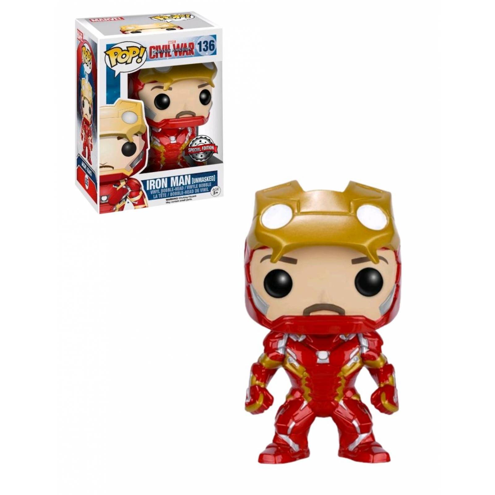 Iron Man Casco Abierto Funko Pop Marvel Civil War Exclusivo Special Ediiton 