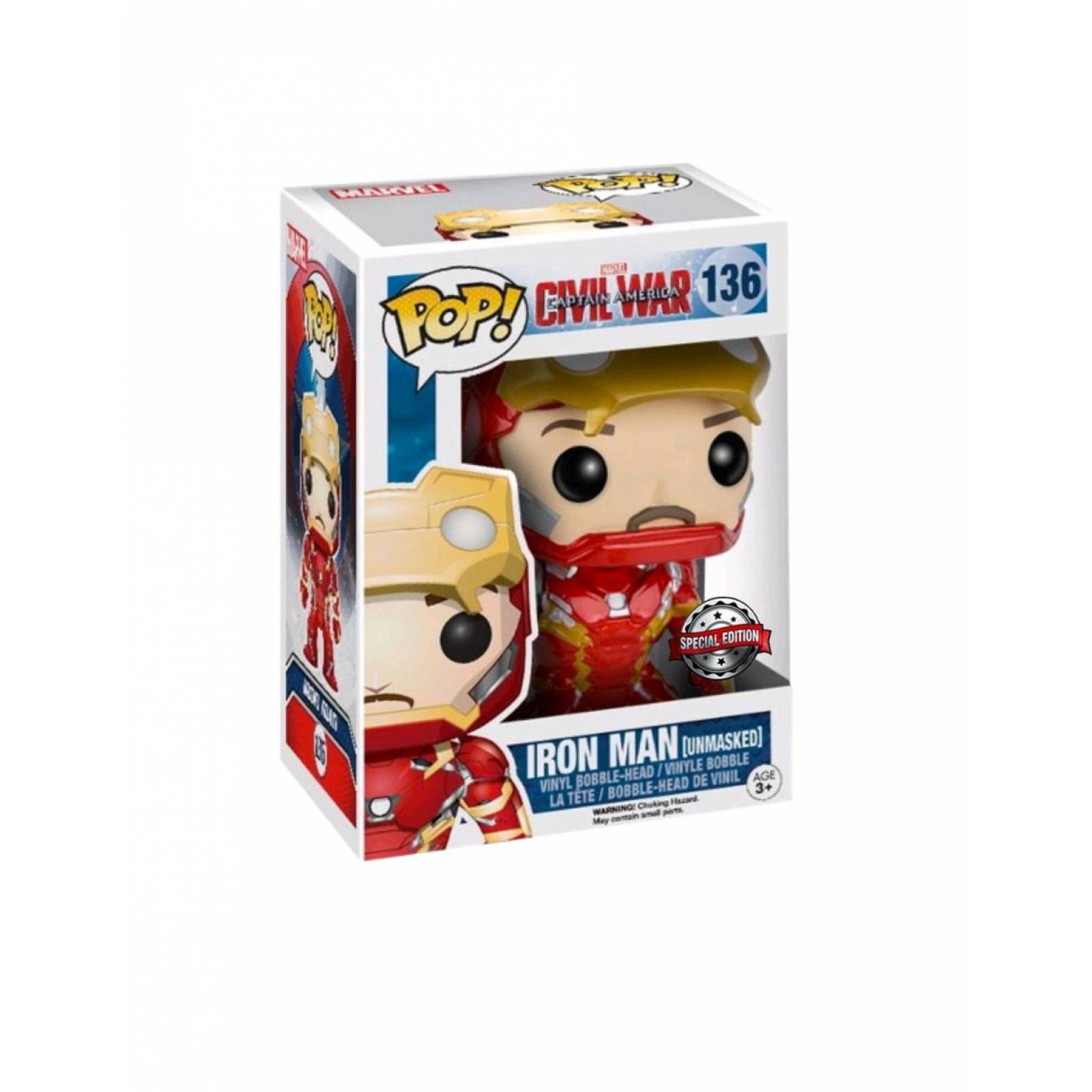 Iron Man Casco Abierto Funko Pop Marvel Civil War Exclusivo Special Ediiton 