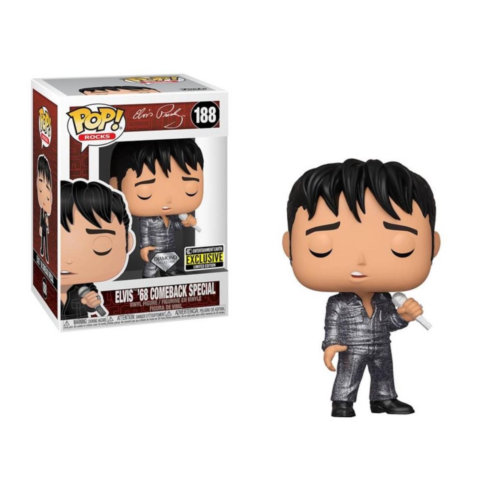 Elvis Presley 1968 Diamond Glitter Funko Pop (EE Exclusivo) 