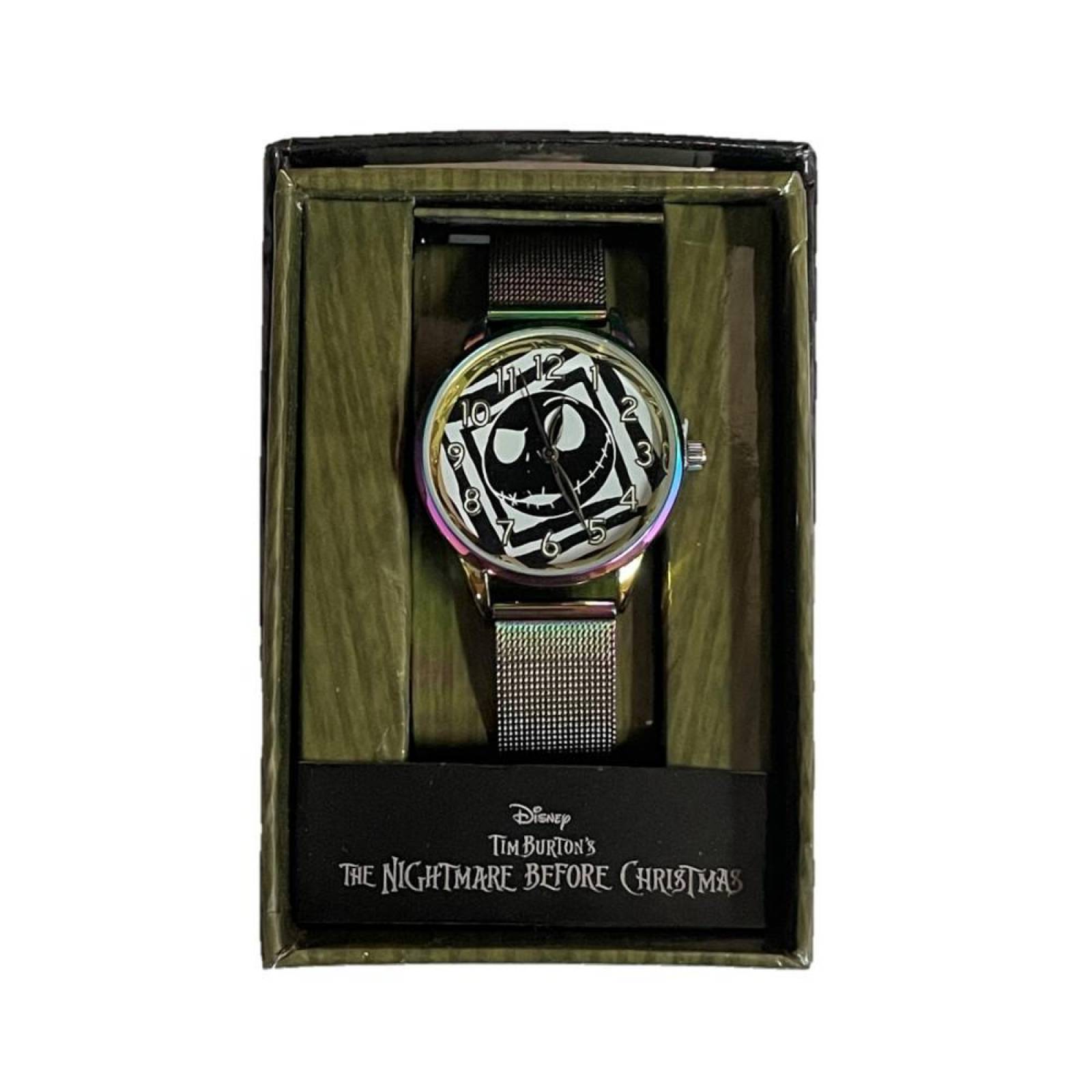 Reloj Jack Skellington Mesh Band Accutime Nightmare Before Christmas 