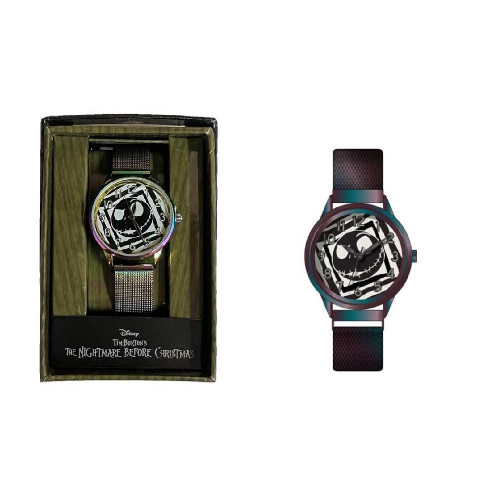 Reloj Jack Skellington Mesh Band Accutime Nightmare Before Christmas 
