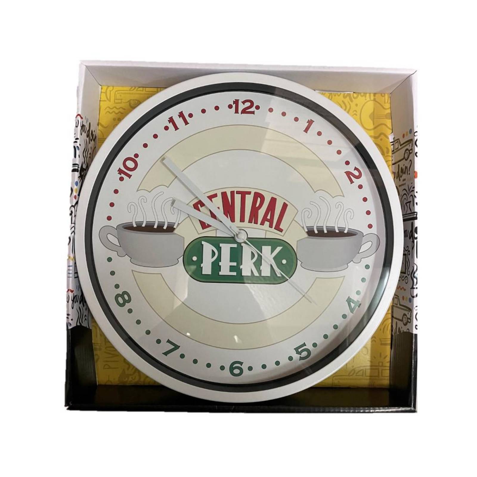 Friends Central Perk Logo Reloj de pared Accutime 