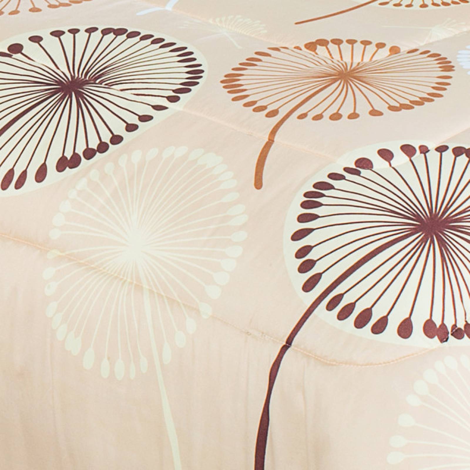 Edredón con Sábanas King Size Beige  Dos vistas Brisa.