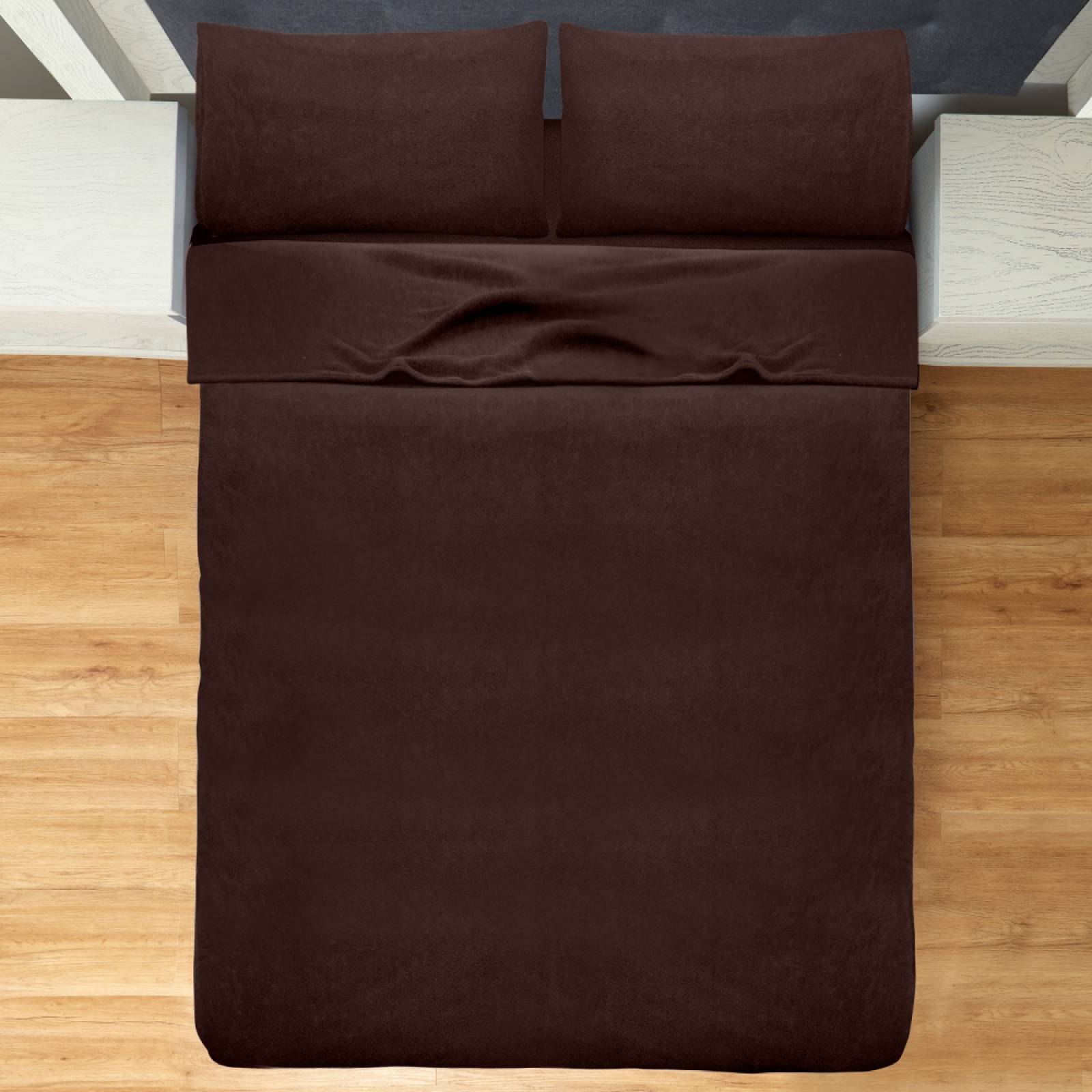 Sábana Polar Matrimonial Café Calientita invernal