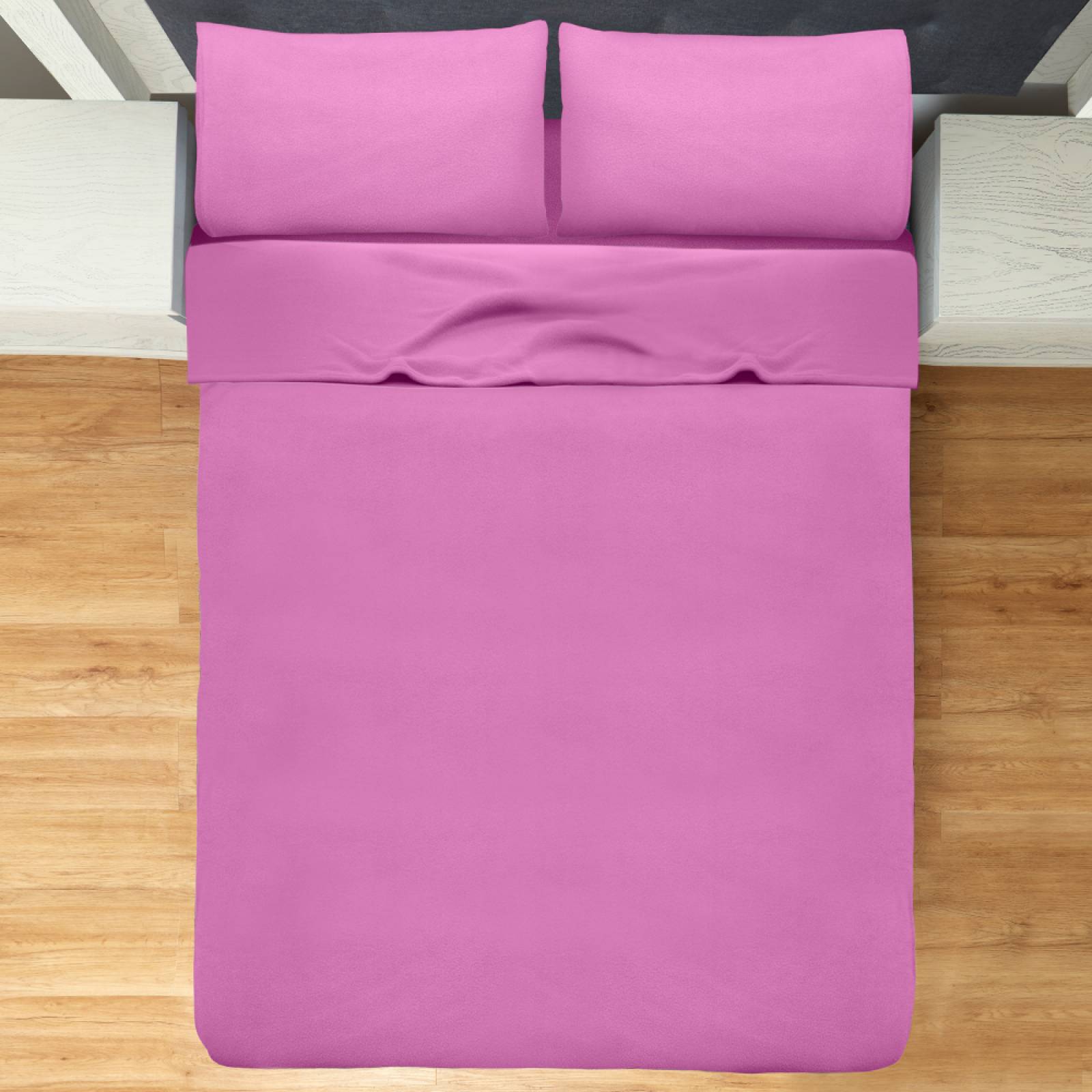 Sábana Polar Individual Rosa Calientita invernal.