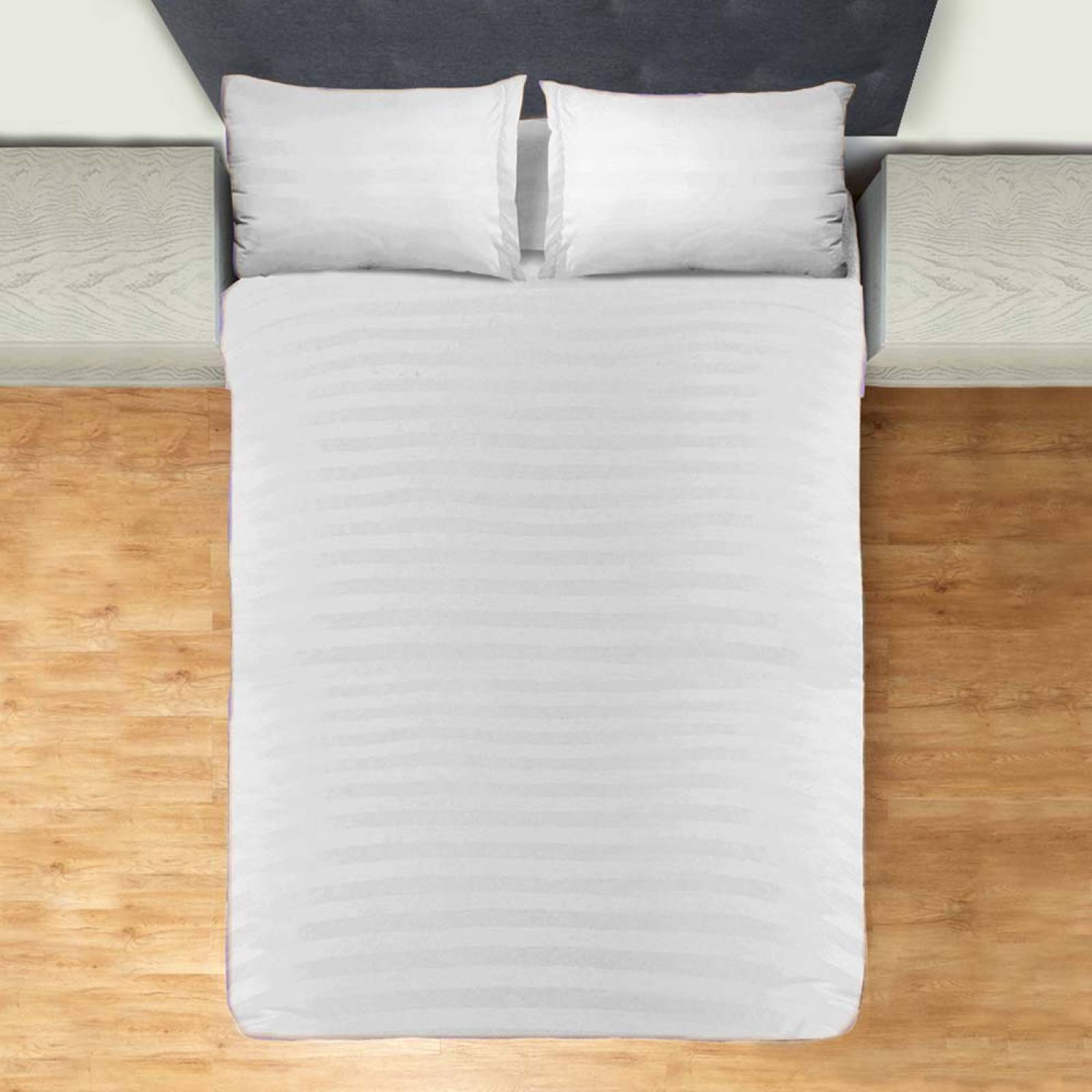 Sábana Soft King Size Blanco Suave al Tacto Tela Satinada.