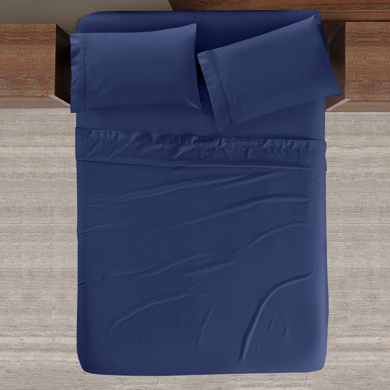 Juego De Sabanas  Individual  Marino Suave Al Talco Soul.