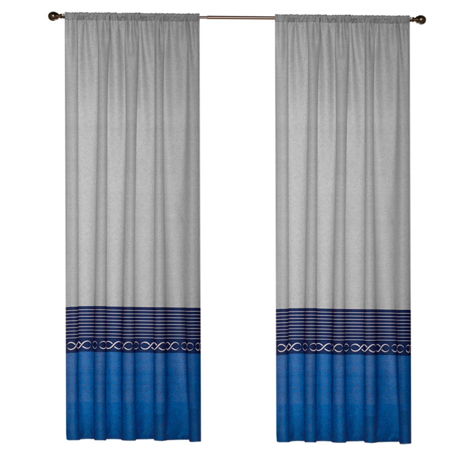 Cortinas Gris dos paneles de 1.30 x 2.20 Infinito.