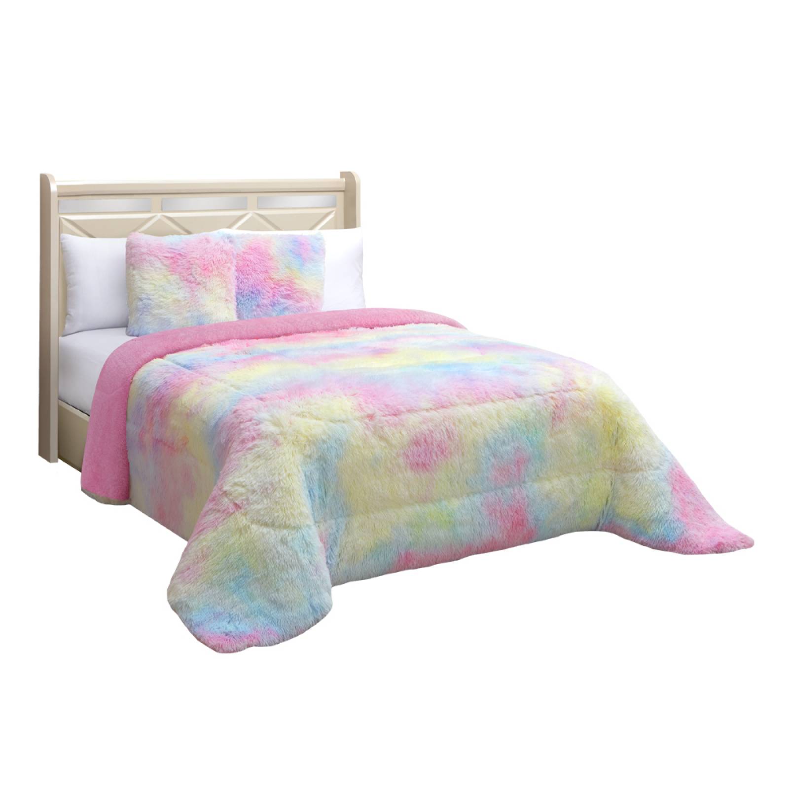 Cobertor Individual Rosa Térmico Grizzly Tie Dye.