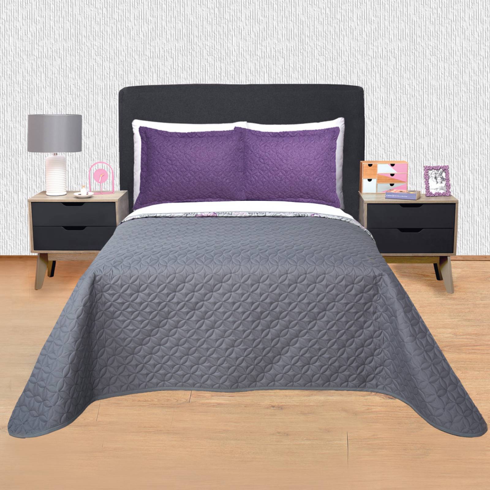 Edredón Ligero Con Sábanas  Matrimonial Blanco Dos Vistas  Chic.