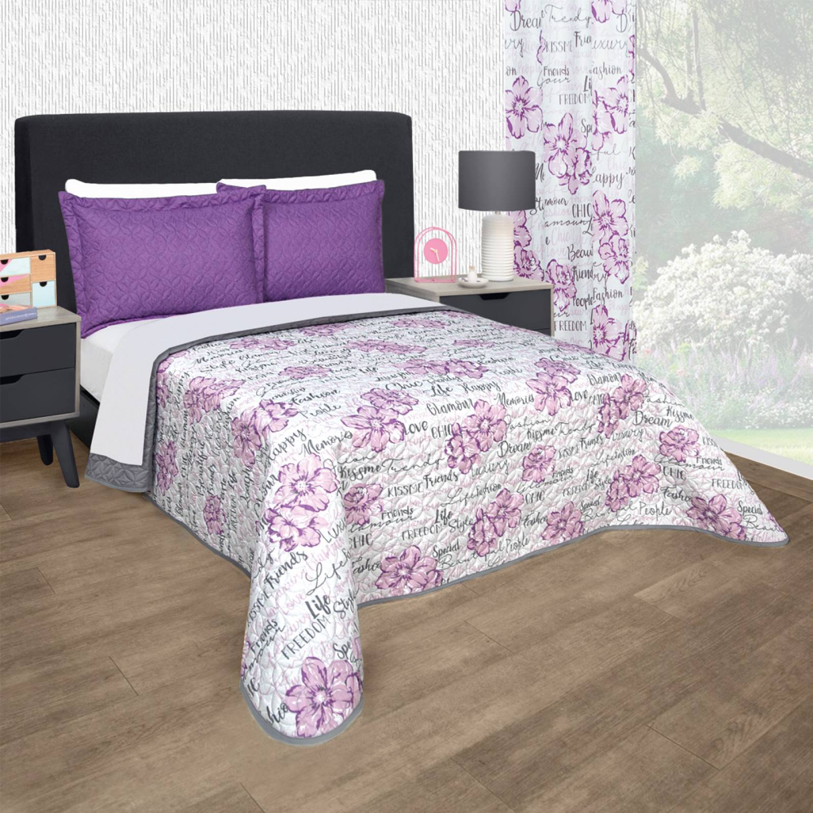 Edredón Ligero Con Sábanas  Matrimonial Blanco Dos Vistas  Chic.