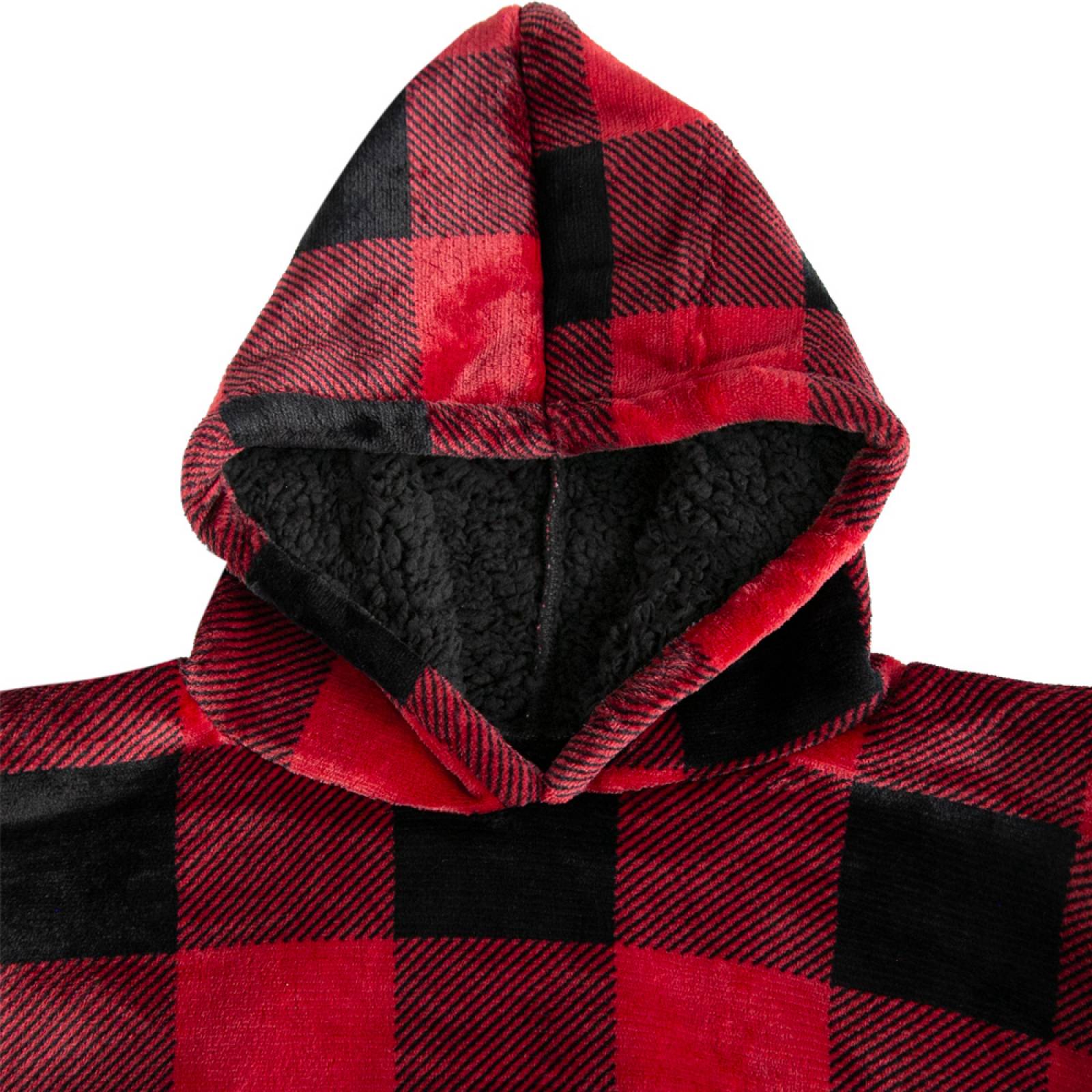 Sudadera Oversize Fit Infantil Afelpada Y Calientita Baggy Cuadros.