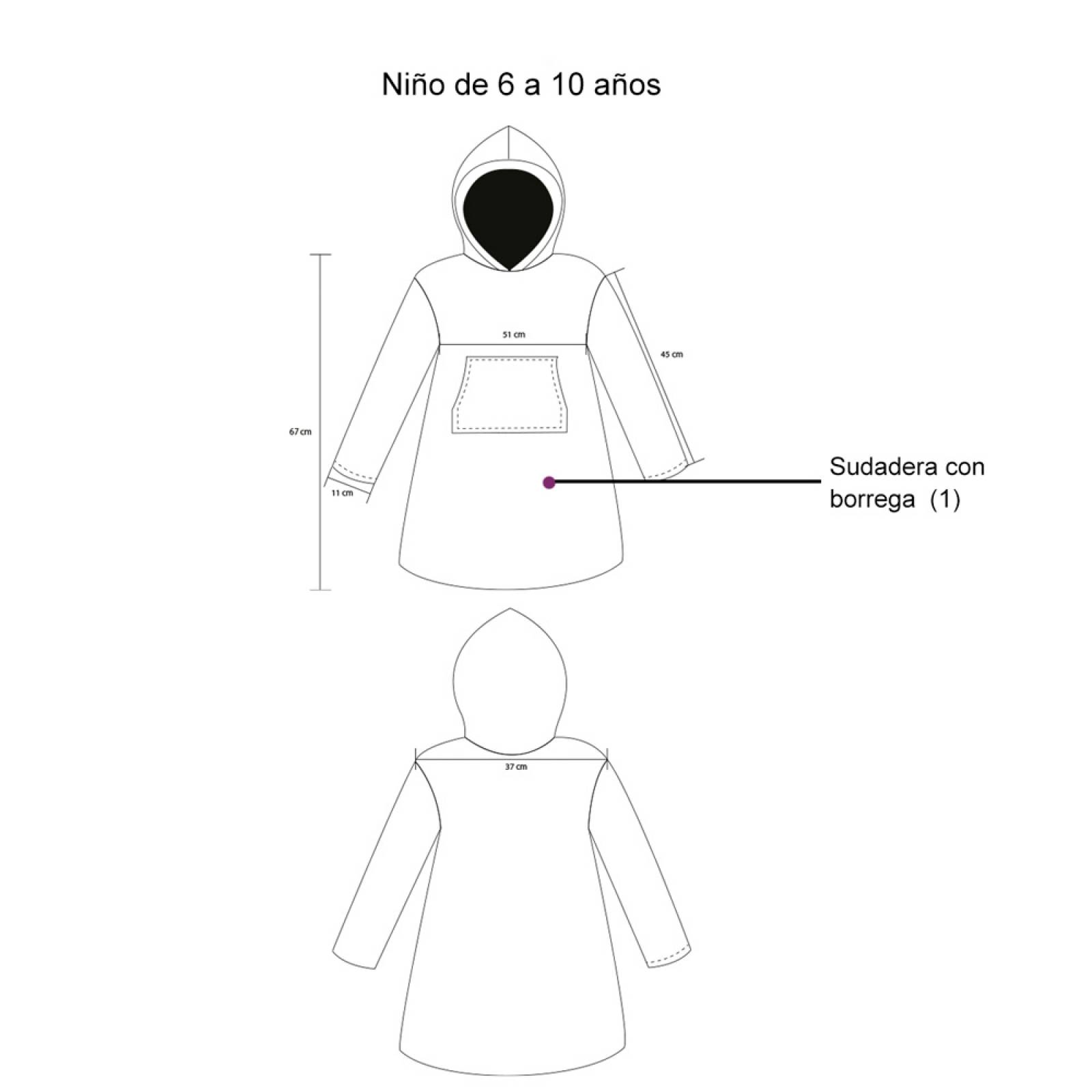 Sudadera Oversize Fit Infantil Afelpada Y Calientita Baggy Cuadros.