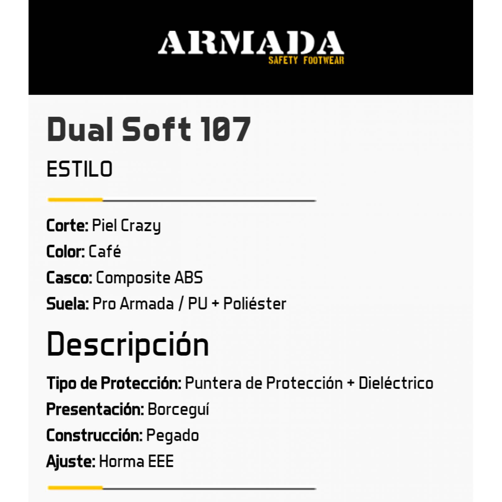 Armada Botas Piel Industriales Seguridad Trabajo Casquillo Dielectrico Dual Soft 107