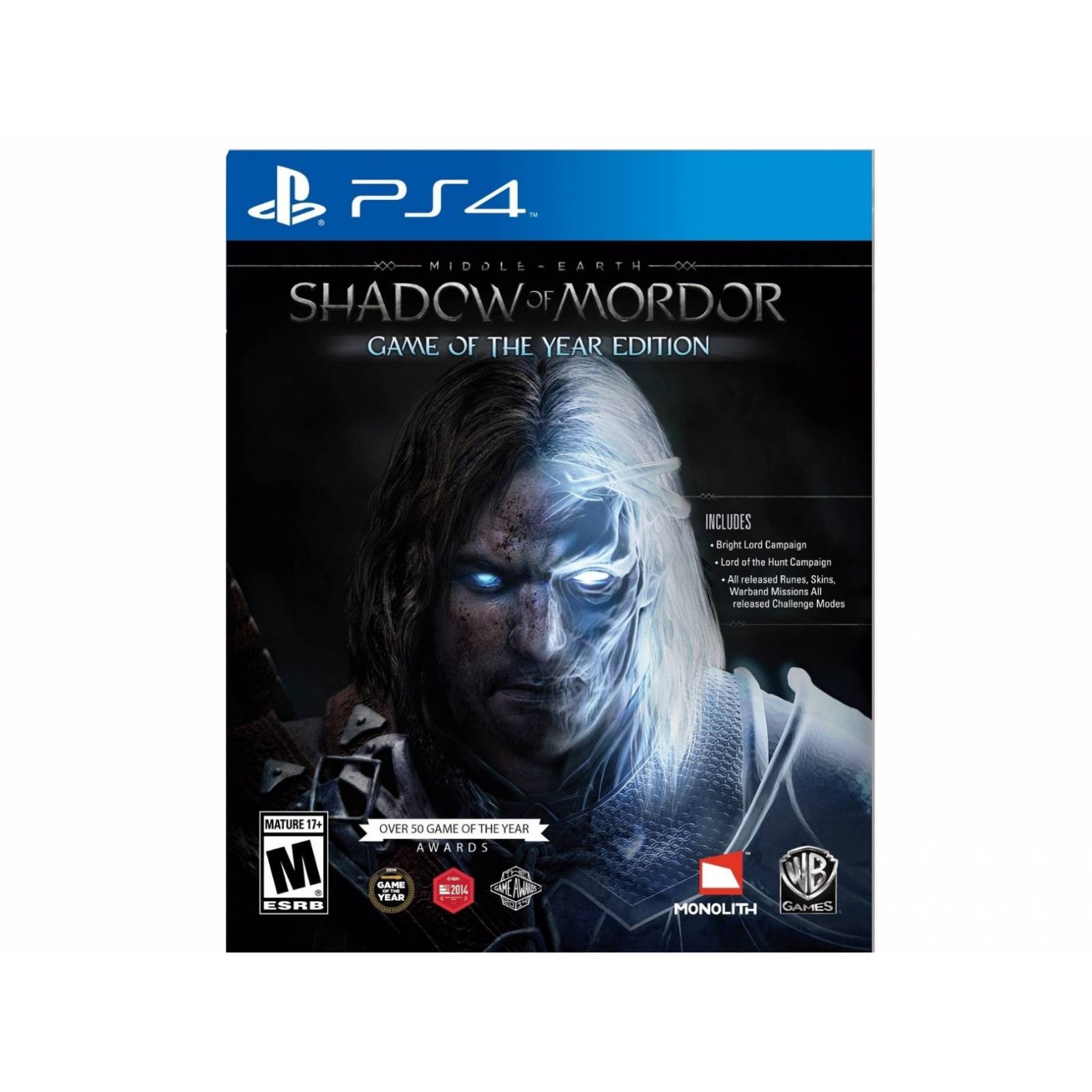Middle Earth: Shadow Of Mordor Game Of The Year PS4
