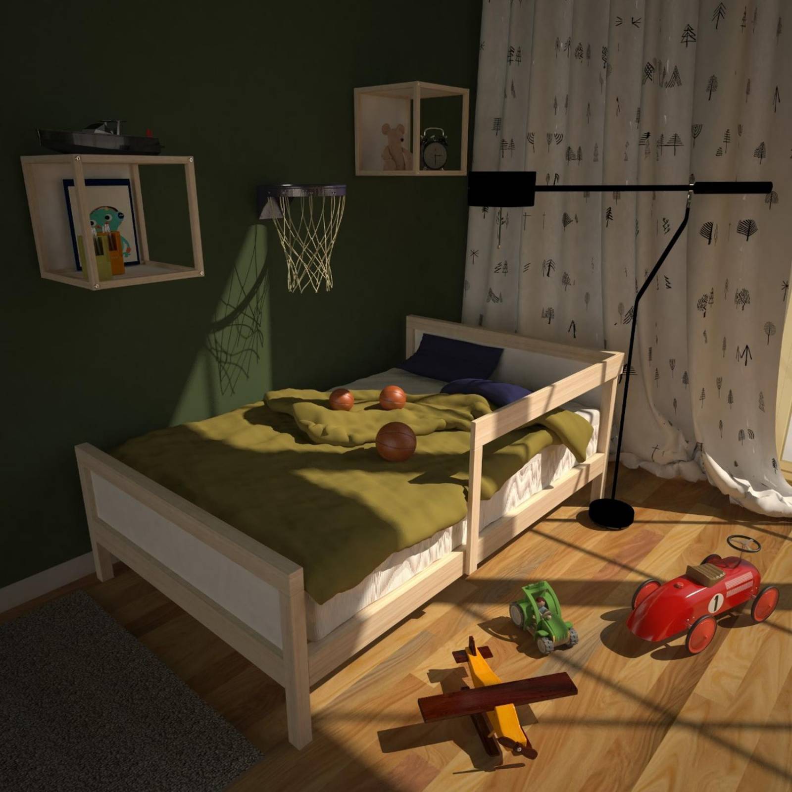 Cama Matrimonial De Madera Recamara Infantil Montessoriniños