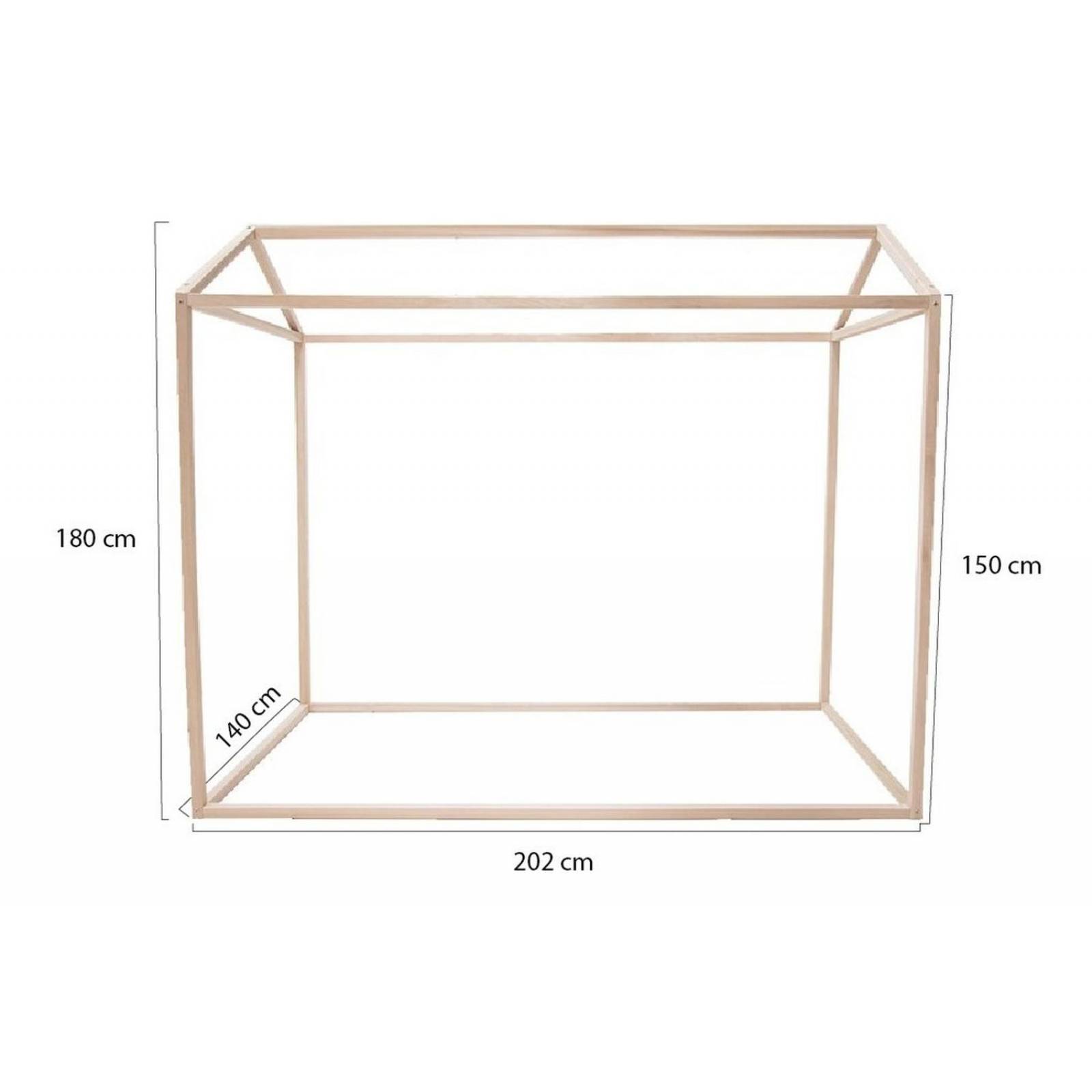 Recamara Matrimonial Madera Niños 1 Cama 1 Casa Y 2 Repisas 