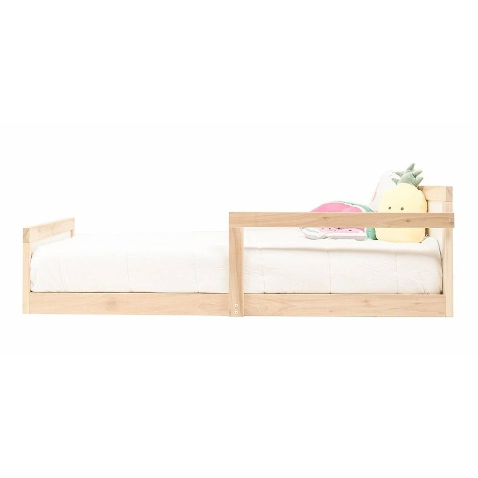Cama Montessori Individual Moderna Infantil Madera Kit 