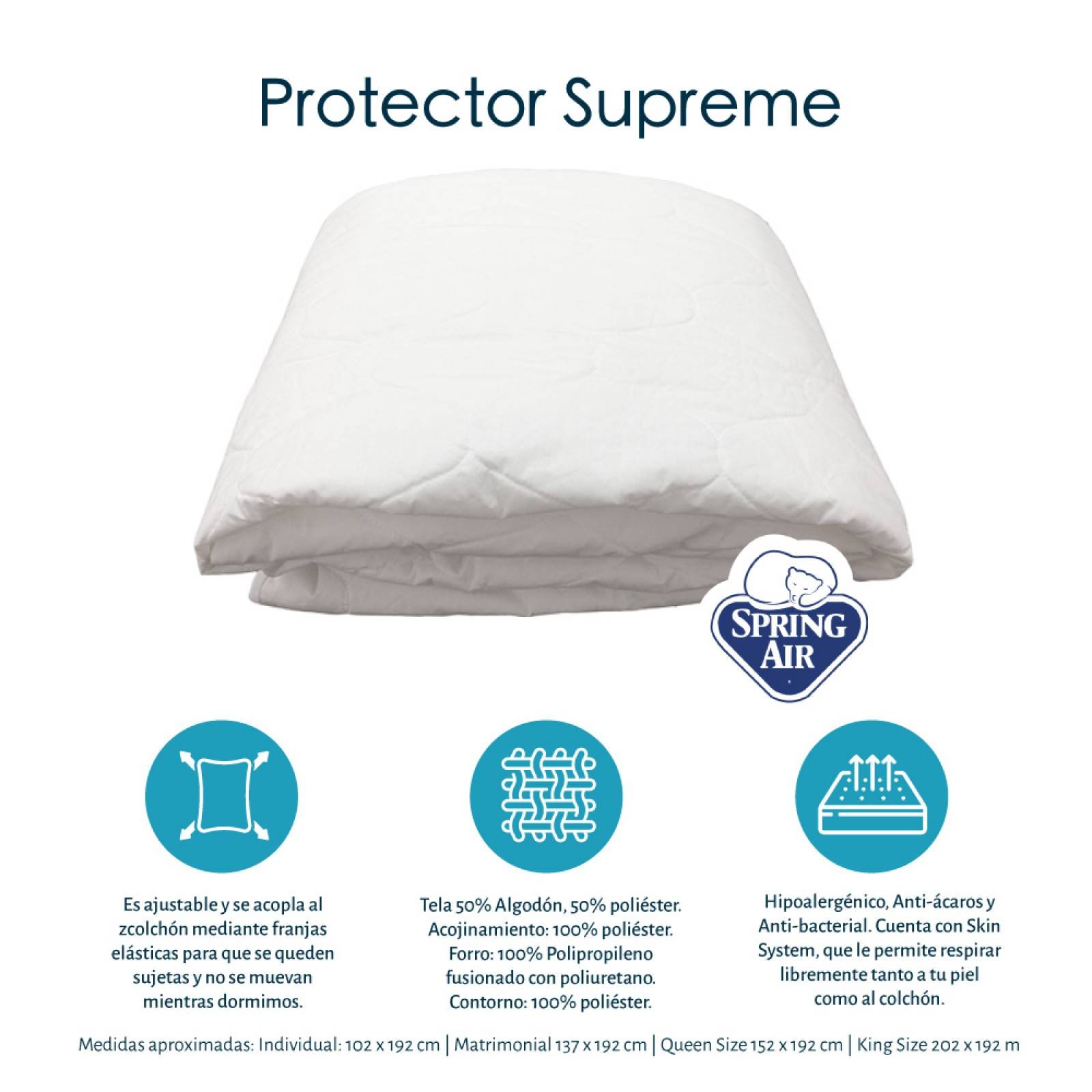 Protector Impermeable Spring Air queen size