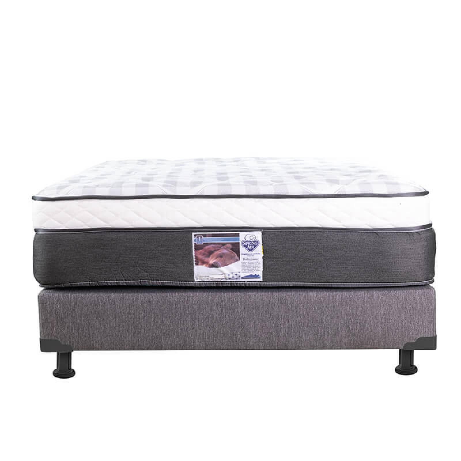 Colchón Matrimonial Spring Air United Con Box Gris