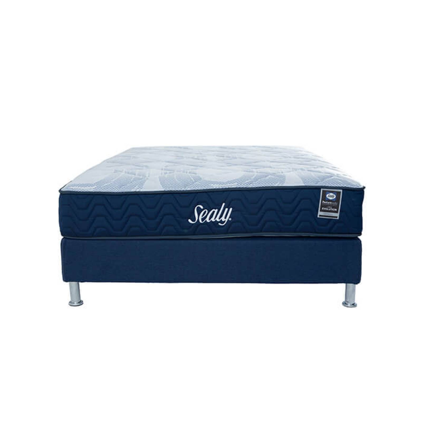Colchón Individual Sealy Roswell + Box Blu Dicasa + Sábanas