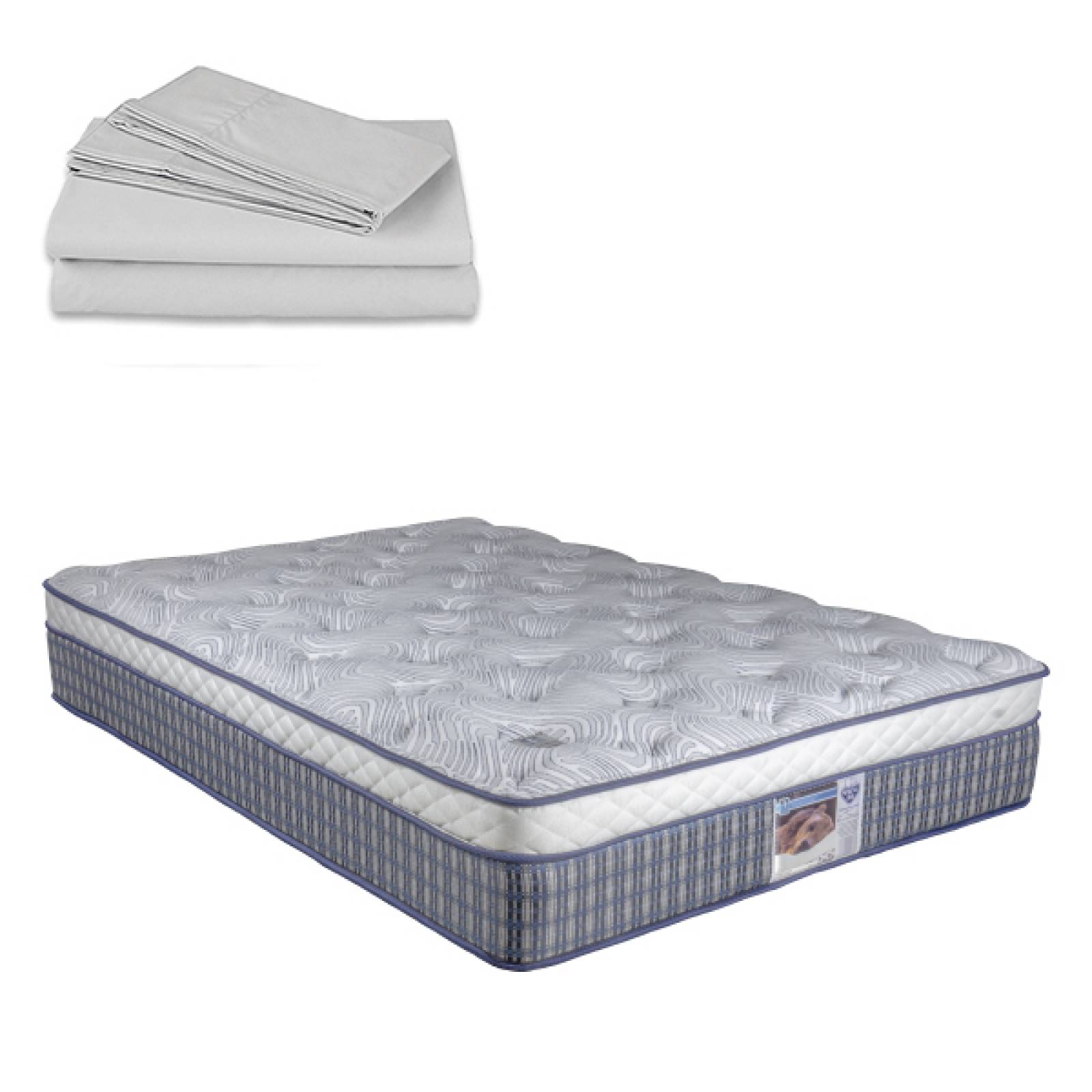 Colchon Matrimonial Spring Air Canon + Juego de Sábanas