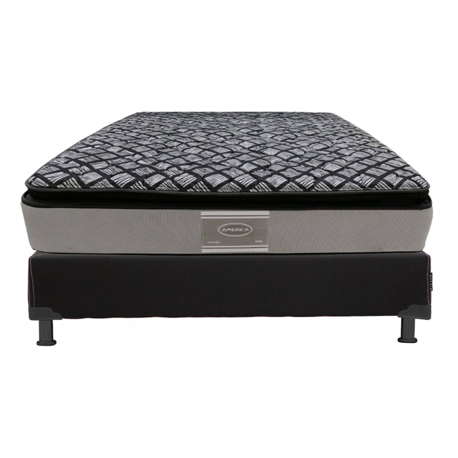 Colchón Matrimonial América Kelly + Box Black