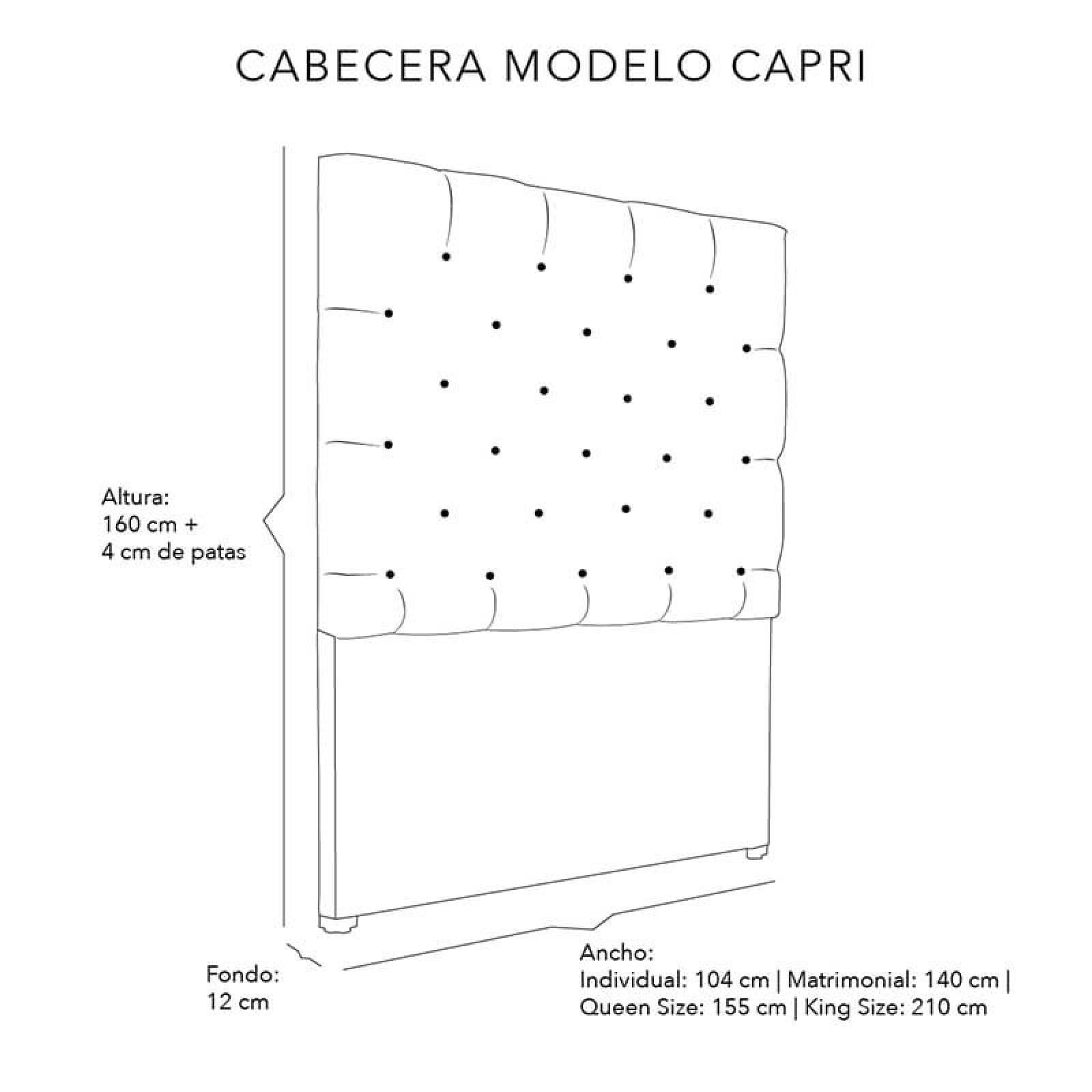 Cabecera Individual Dicasa Capri Beige