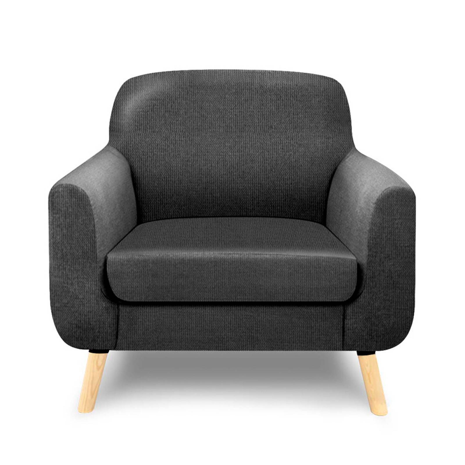 Sillón Gris Oscuro Grimaldi 1 plaza.  Entrega sólo en CDMX y área metropolitana