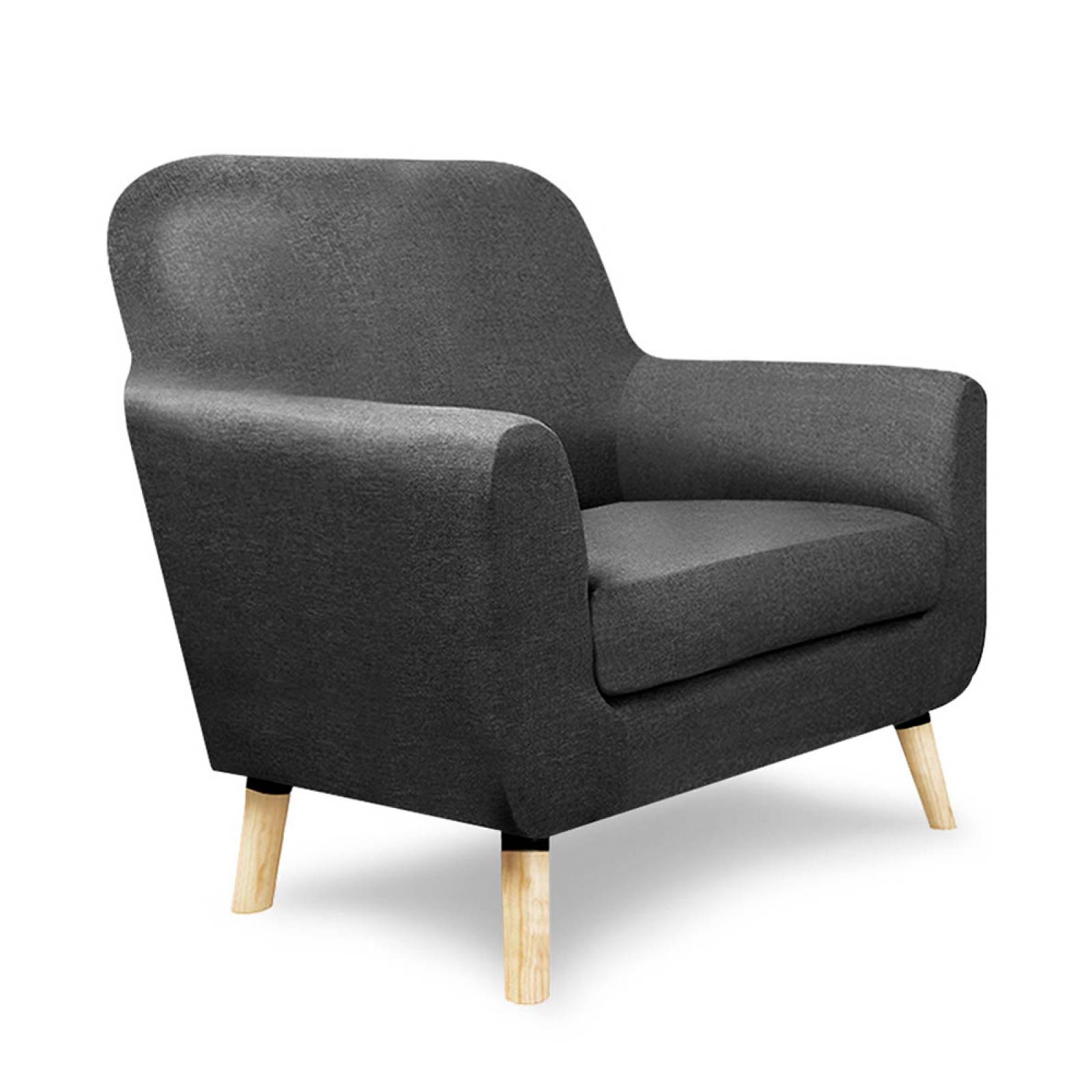 Sillón Gris Oscuro Grimaldi 1 plaza.  Entrega sólo en CDMX y área metropolitana