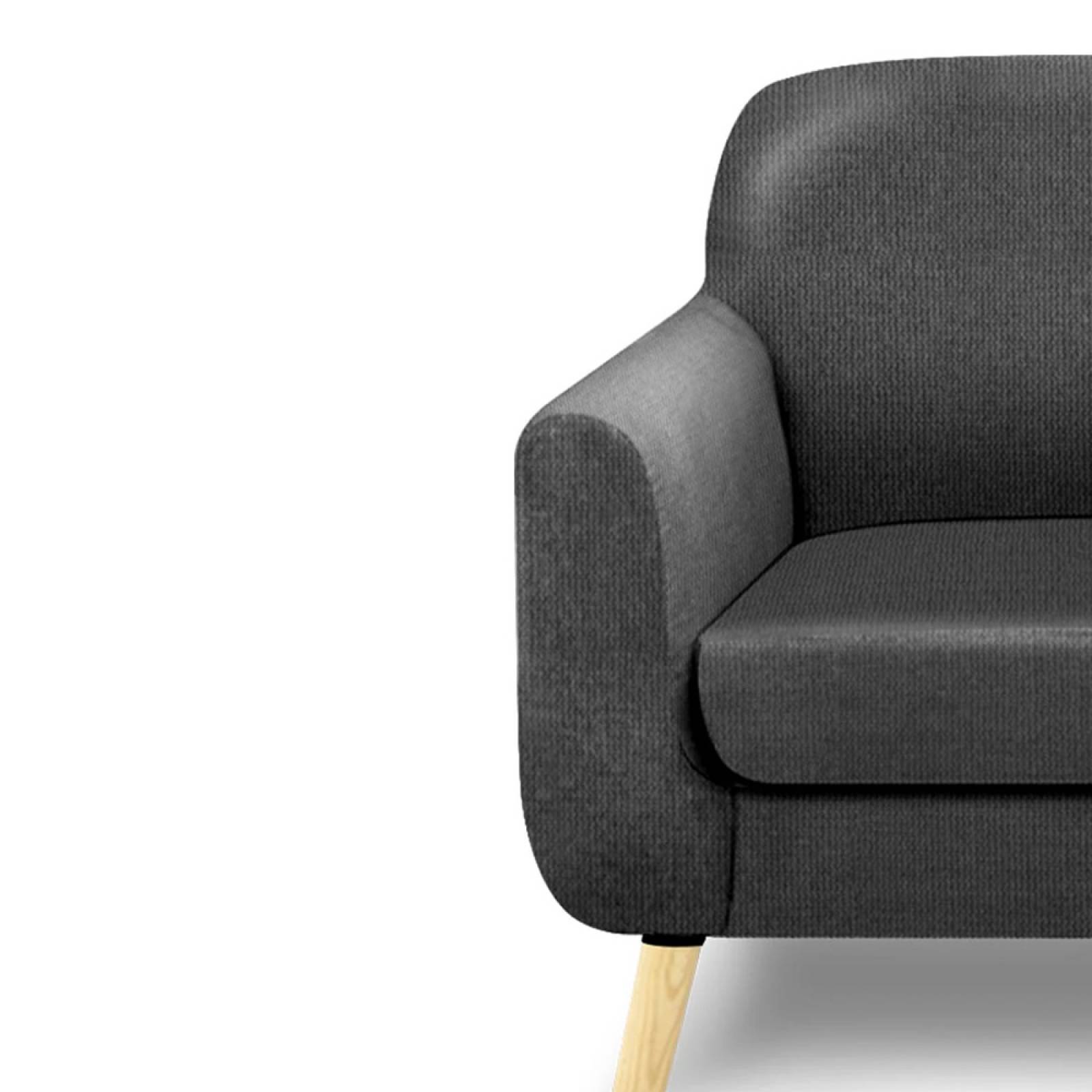 Sillón Gris Oscuro Grimaldi 1 plaza.  Entrega sólo en CDMX y área metropolitana