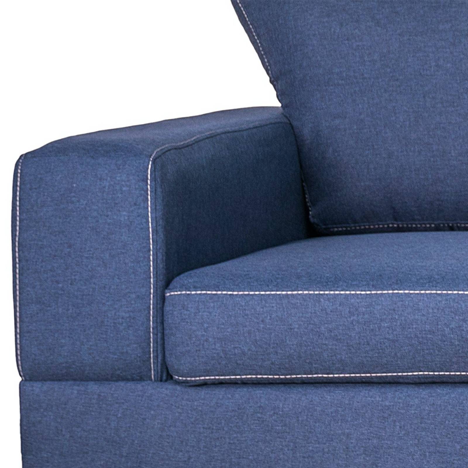 Sofá escuadra izquierdo azul Niagara. Entrega sólo en CDMX y área metropolitana