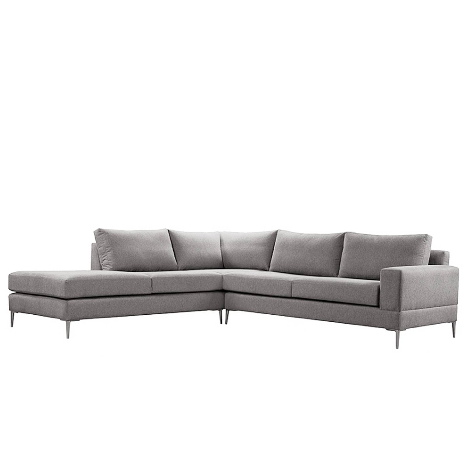 Sofá escuadra izquierdo gris claro Niagara. Entrega sólo en CDMX y área metropolitana