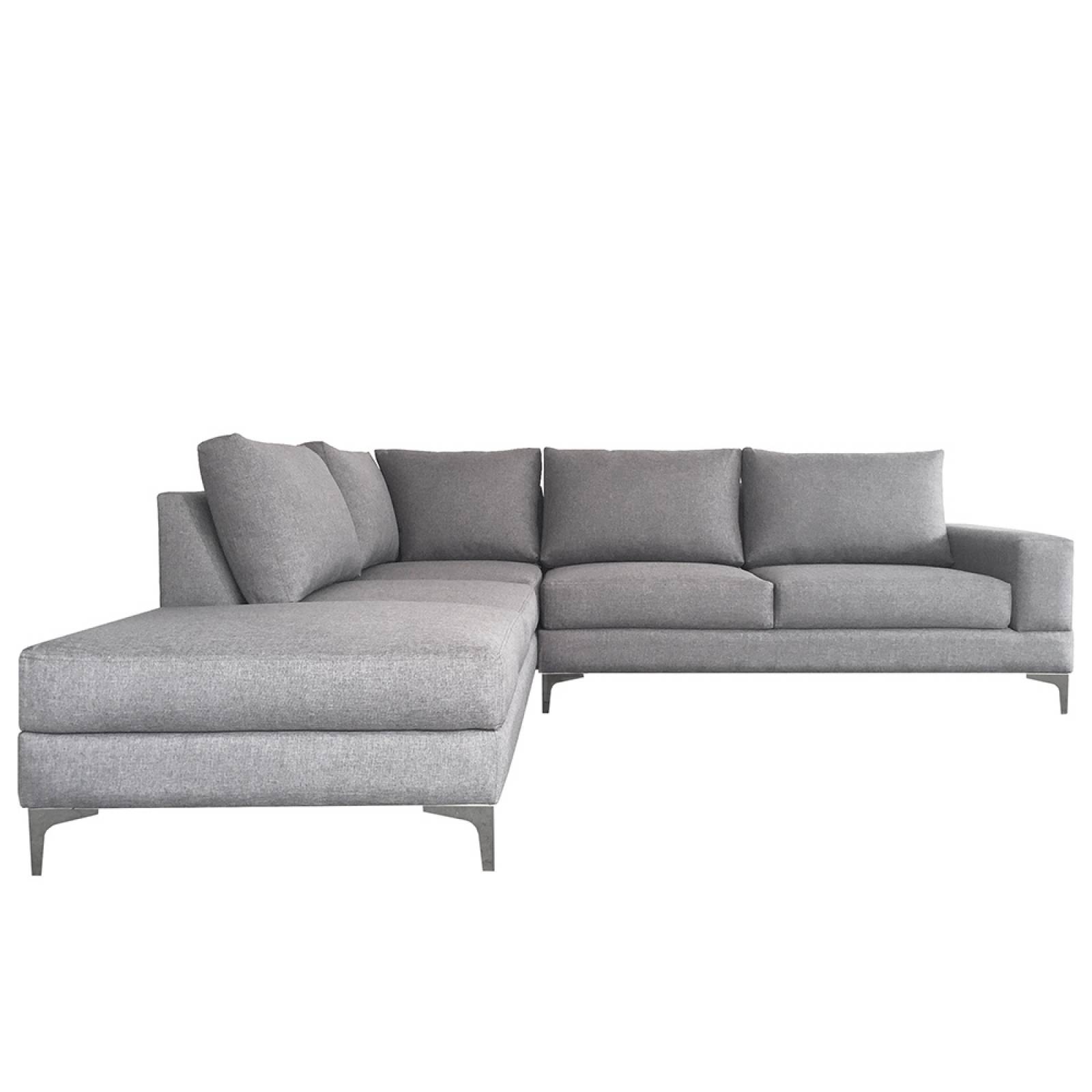 Sofá escuadra izquierdo gris claro Niagara. Entrega sólo en CDMX y área metropolitana