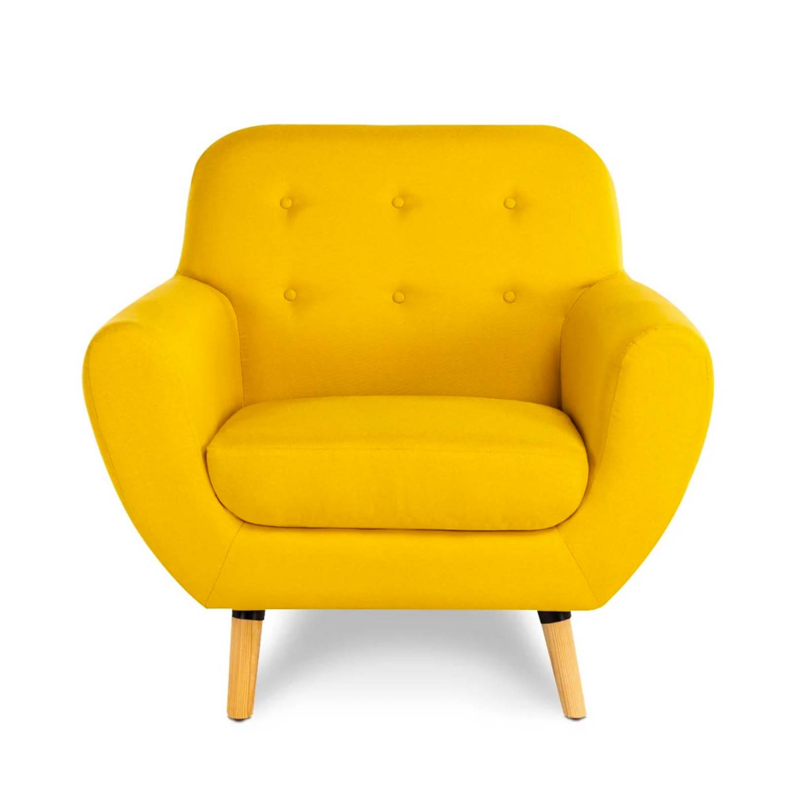 Sillón Amarillo Selena 1 plaza.  Entrega sólo en CDMX y área metropolitana