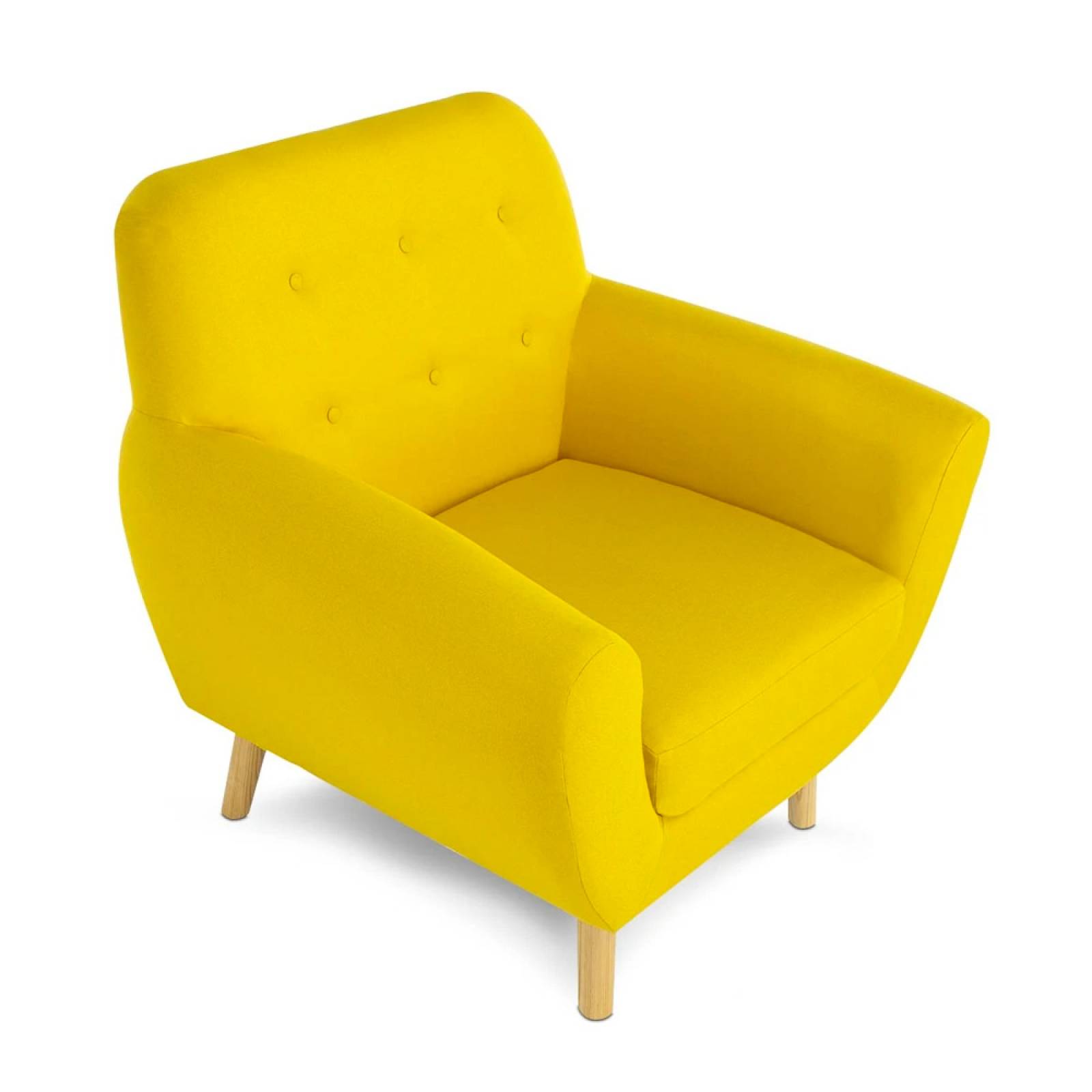 Sillón Amarillo Selena 1 plaza.  Entrega sólo en CDMX y área metropolitana