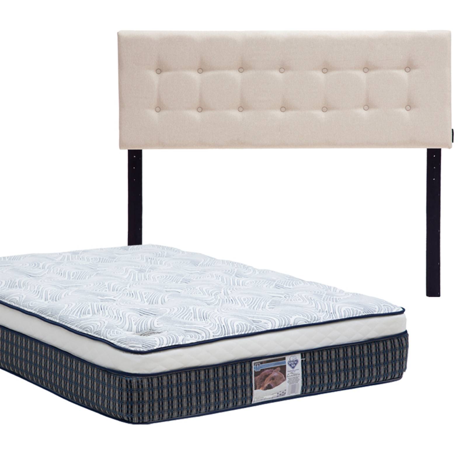 Colchón Matrimonial Spring Air Cannon con Cabecera Bilbao Dicasa