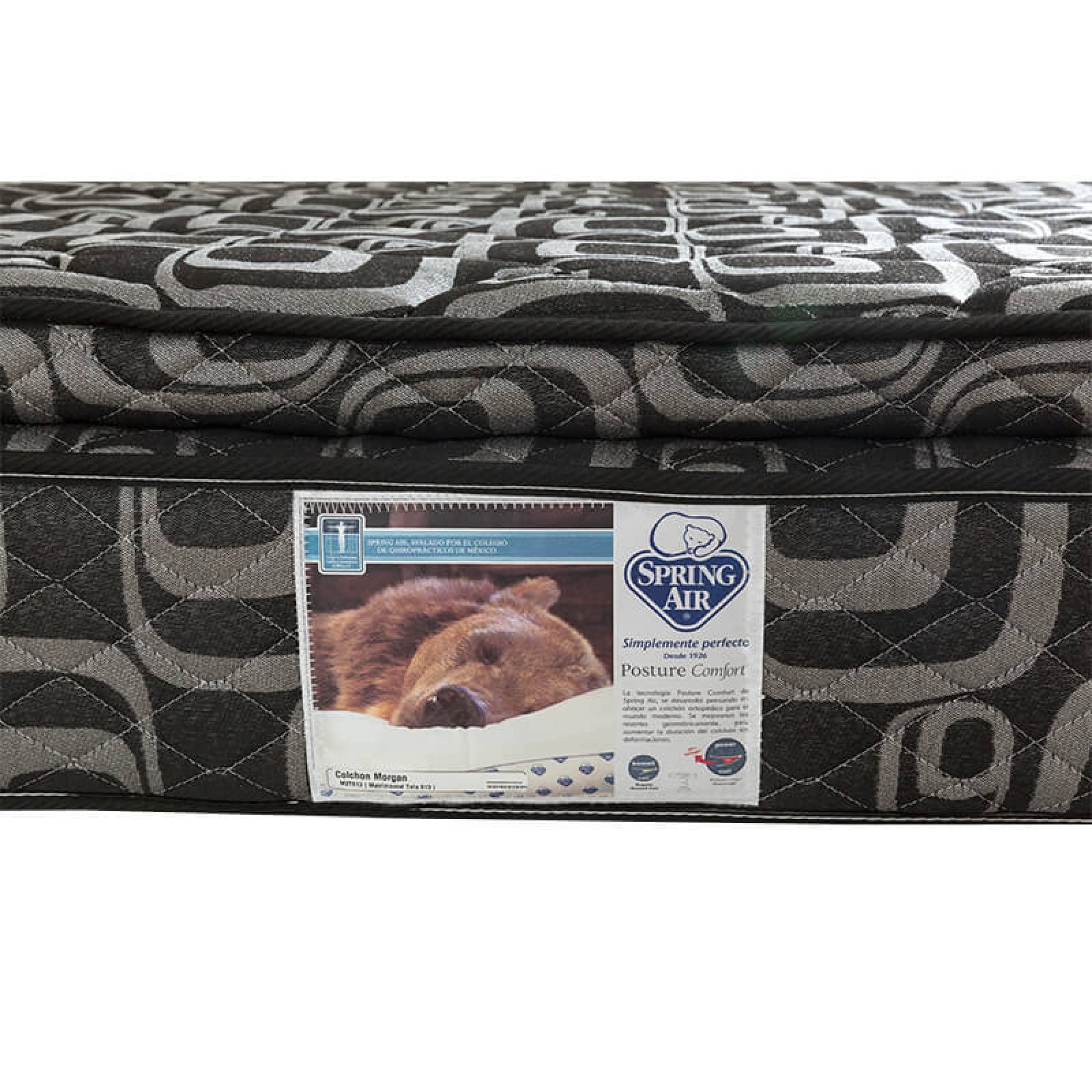 Colchón Matrimonial Spring Air Morgan con Cabecera Dicasa Bilbao Beige Claro