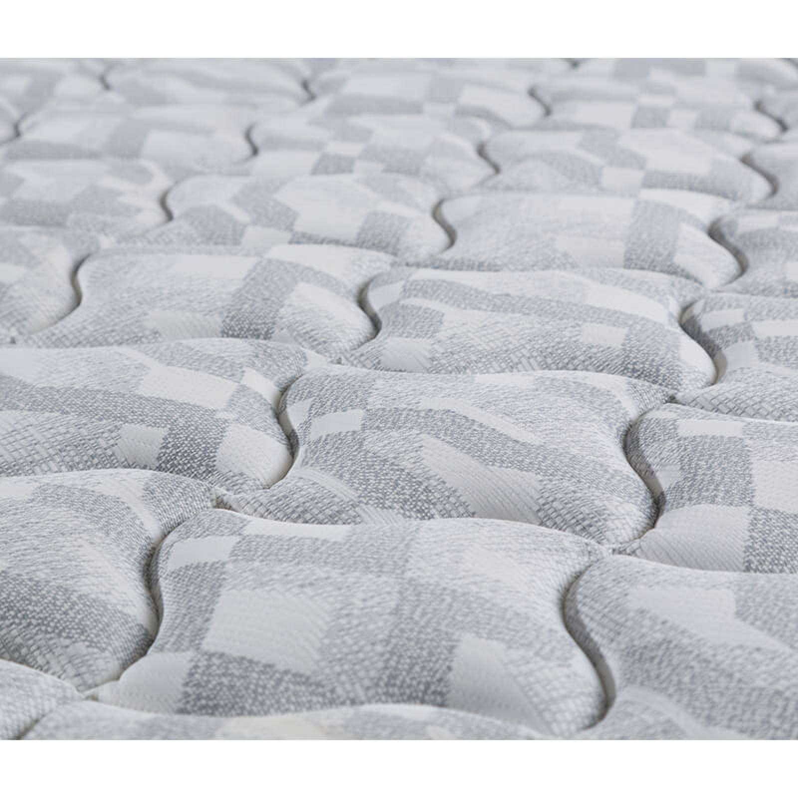 Colchón Matrimonial Spring Air Marte Con Cabecera Bilbao Gris