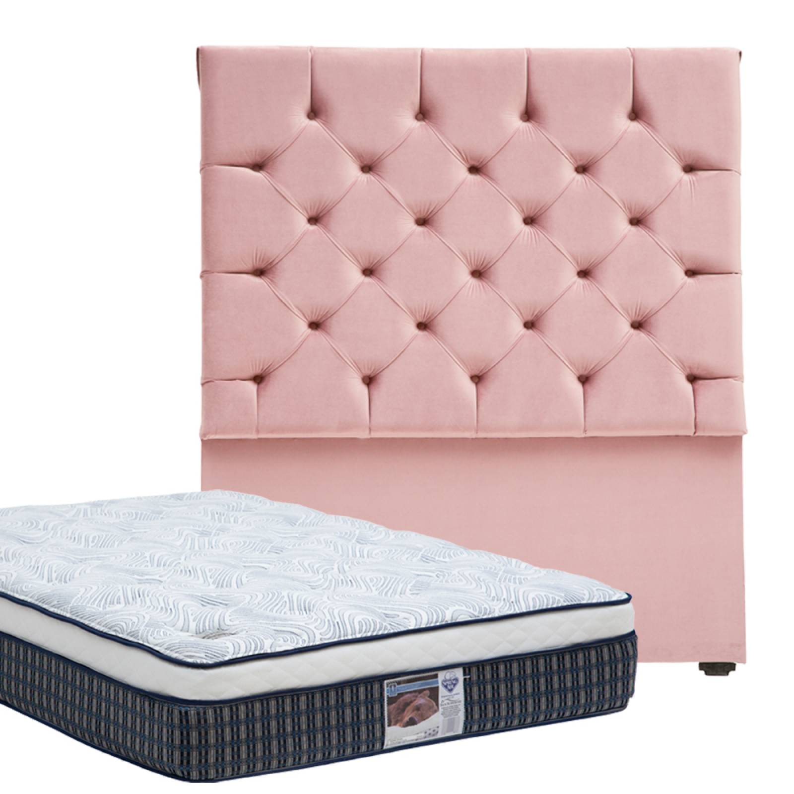 Colchón Matrimonial Spring Air Cannon con Cabecera Capri Dicasa