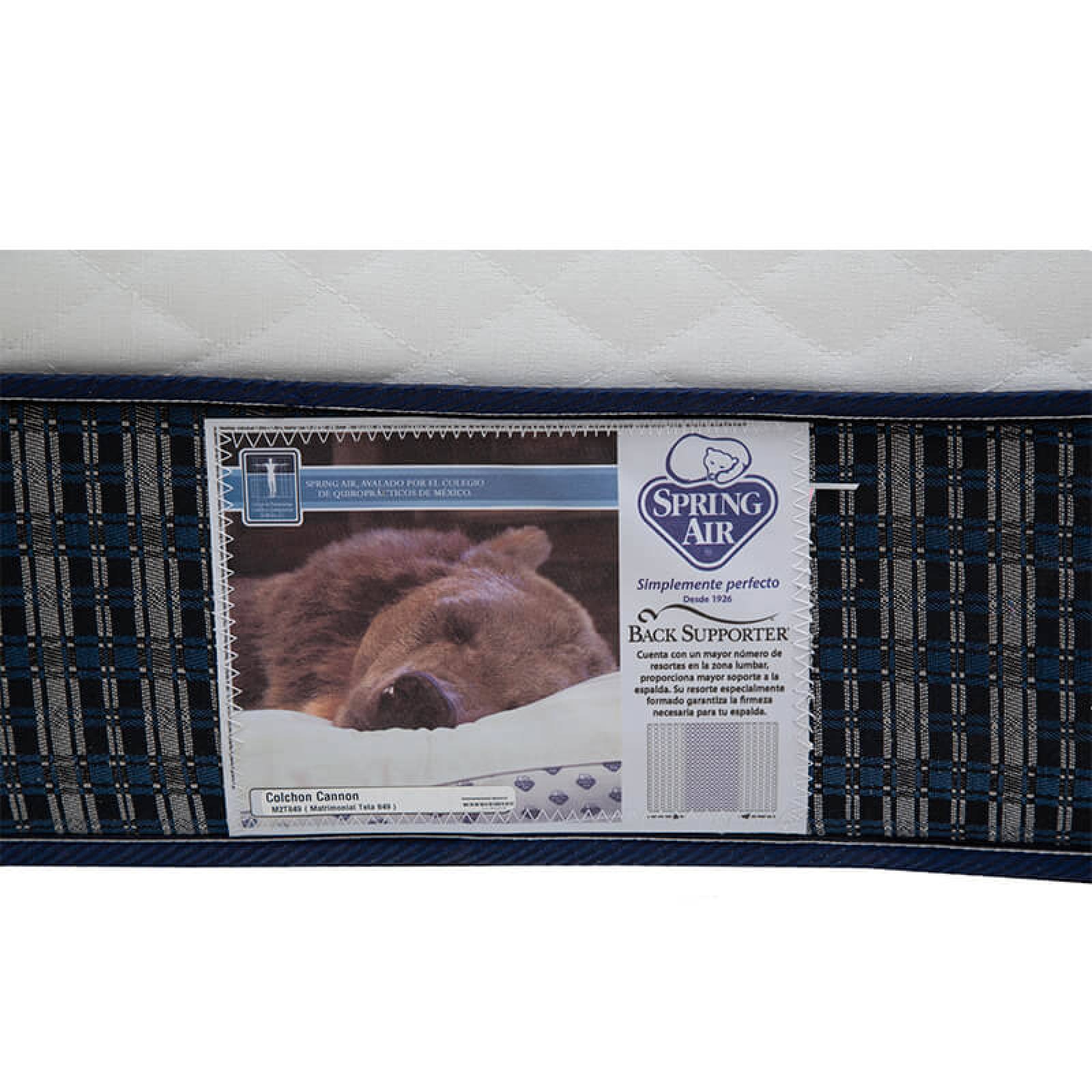Colchón Matrimonial Spring Air Cannon con Cabecera Capri Dicasa